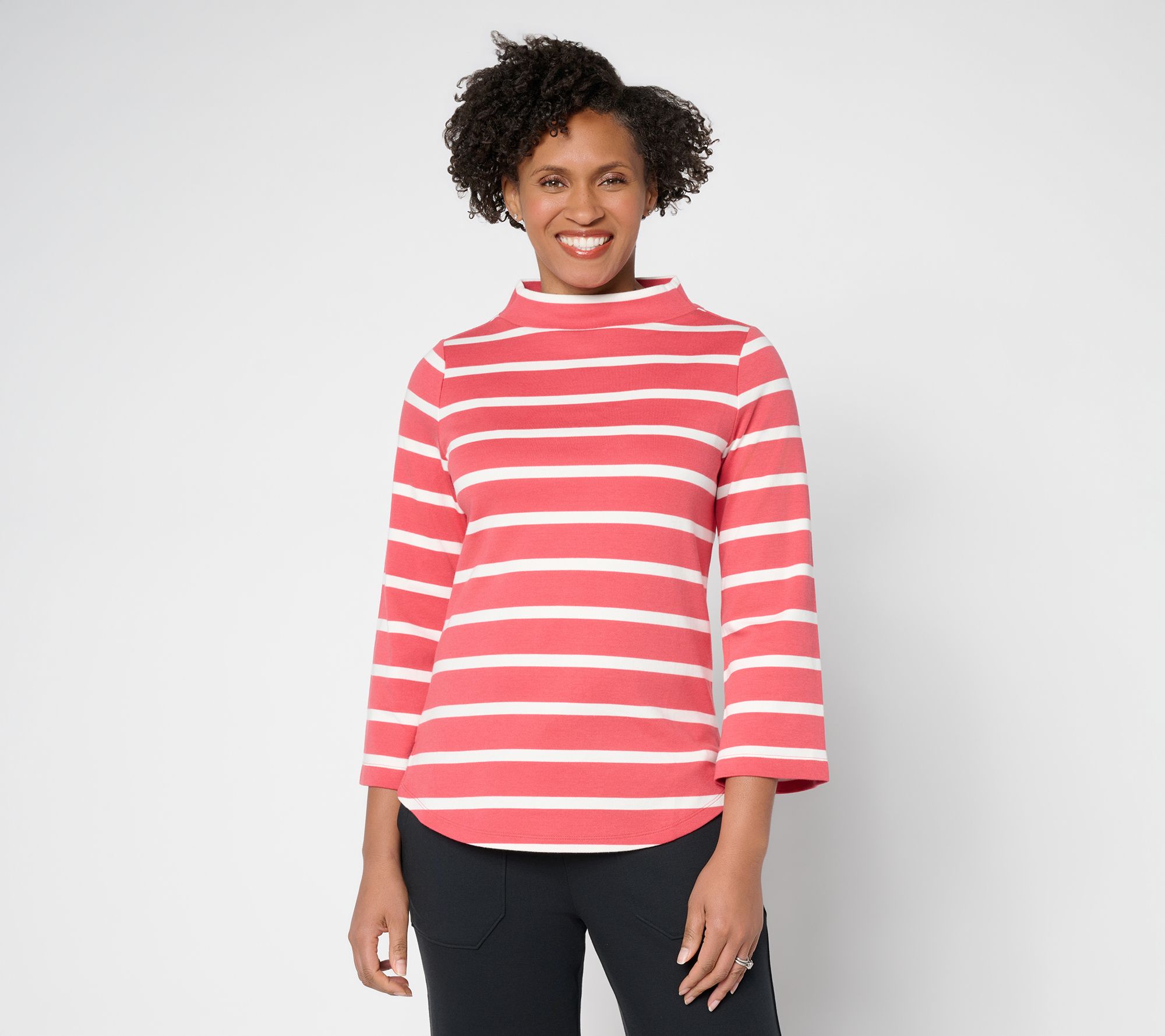 Martha Stewart Signature Petite Skylands Knit Bracelet Sleeve Top