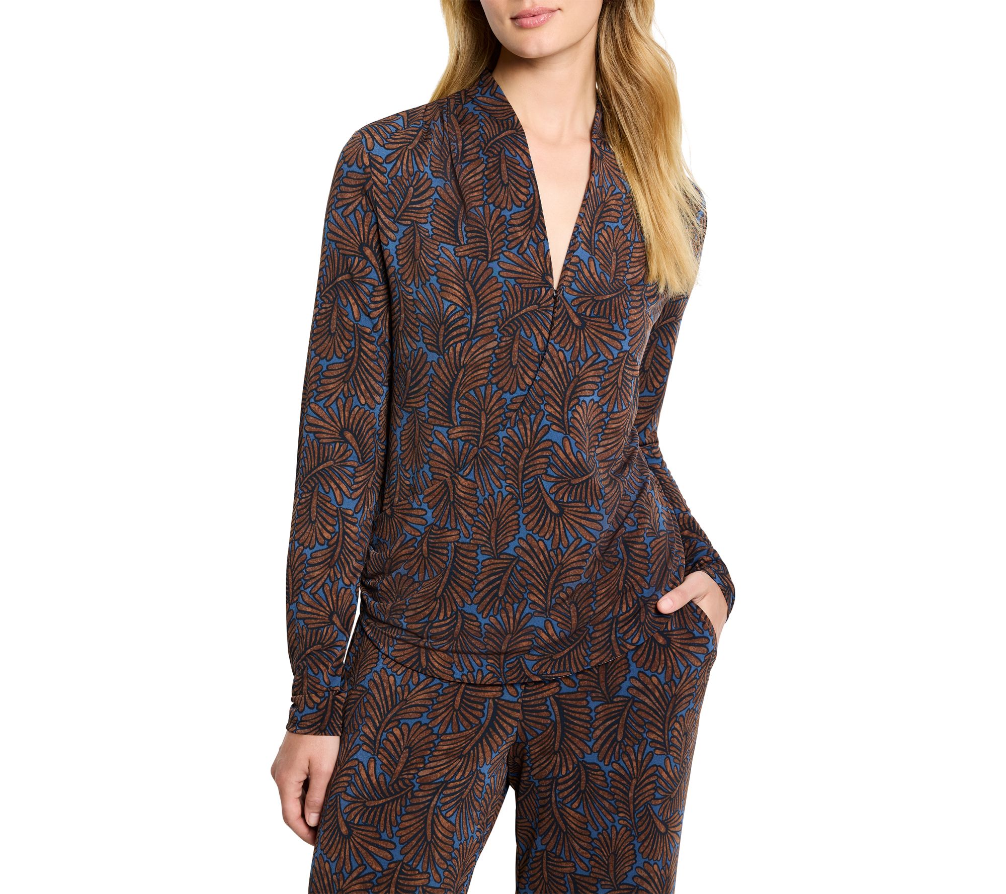 NIC+ZOE Feather Fern Wrap Top