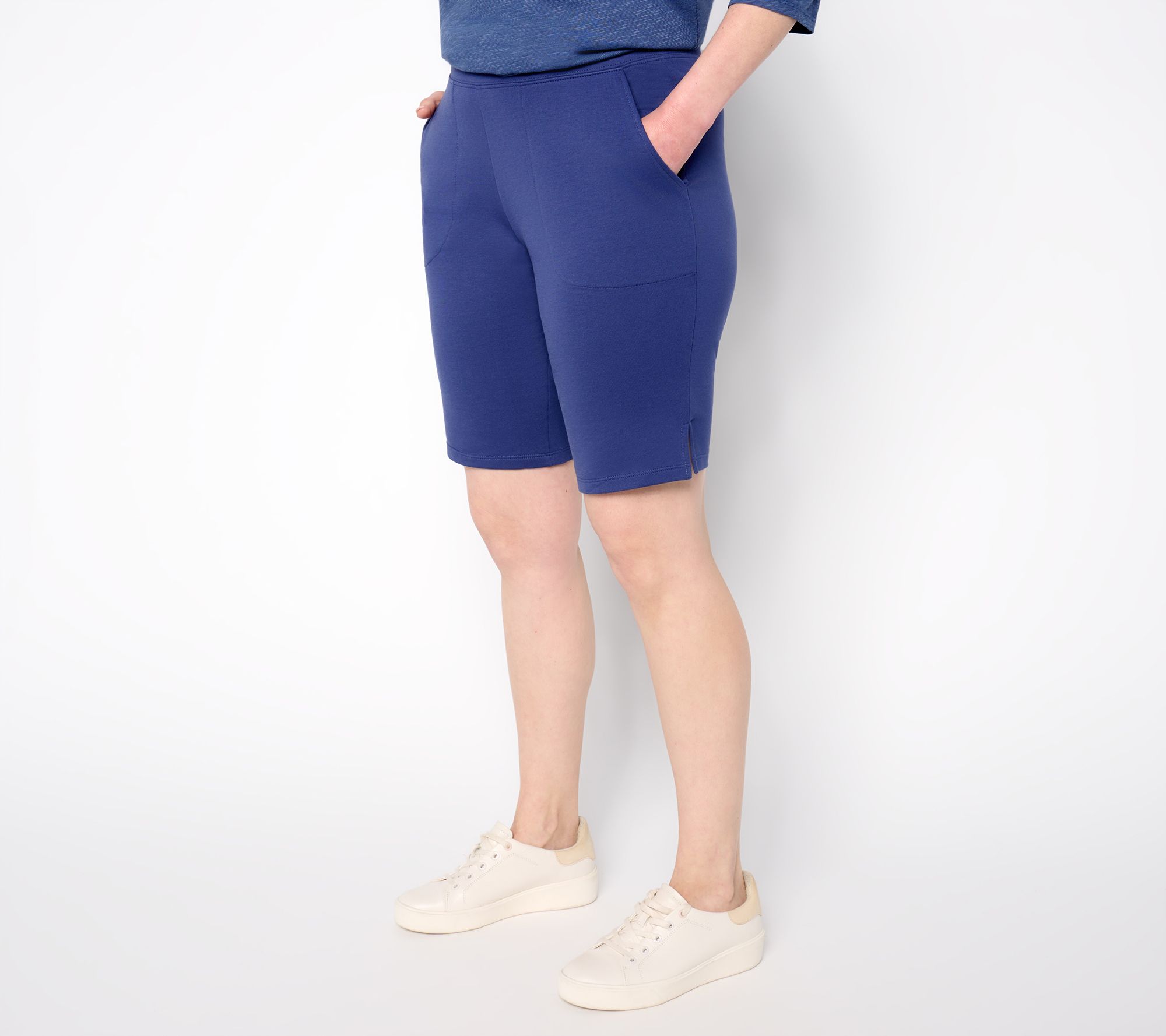 Denim & Co. Regular EasyWear French Terry Bermuda Shorts