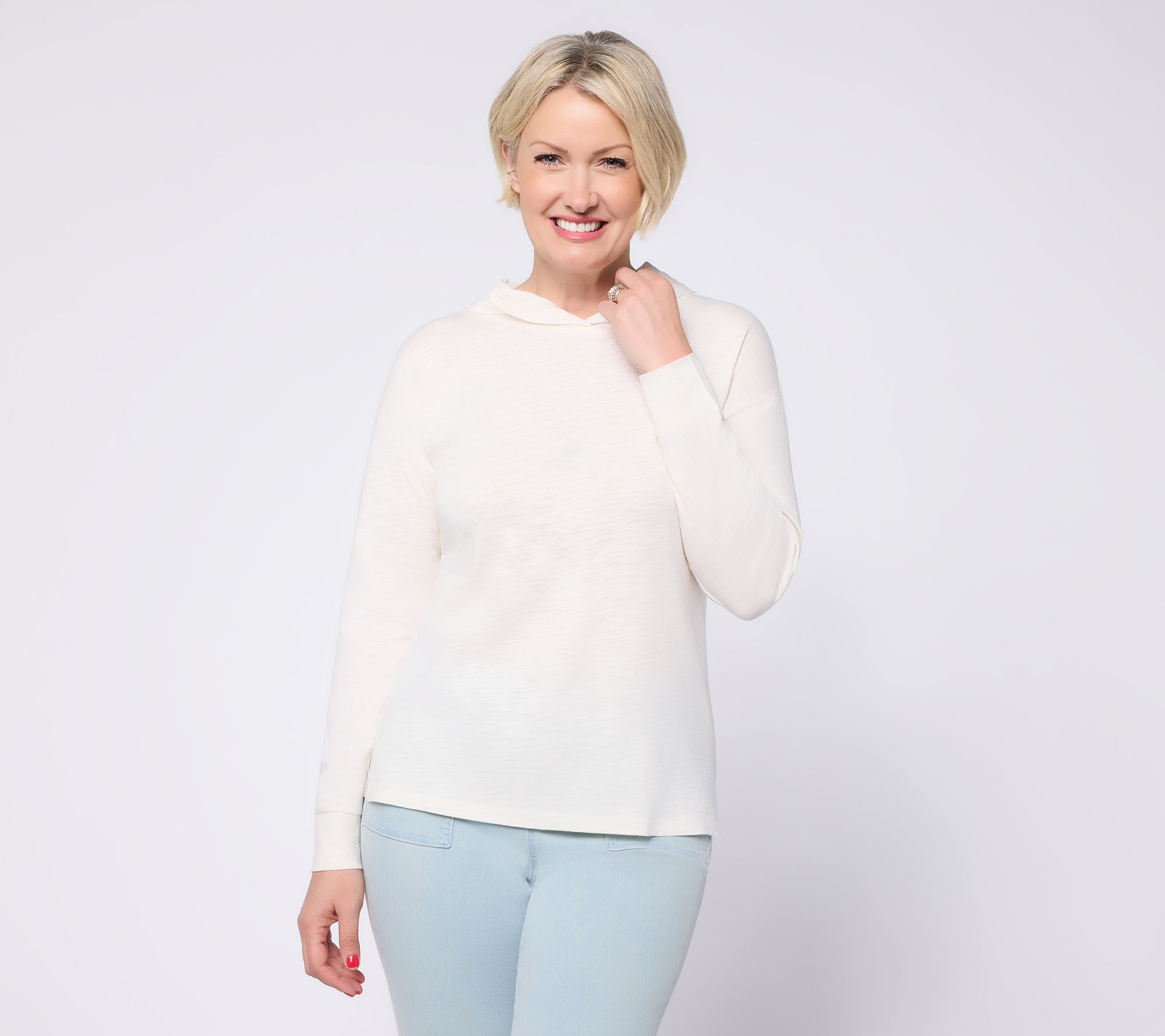 Belle by Kim Gravel Slub Knit Hoodie
