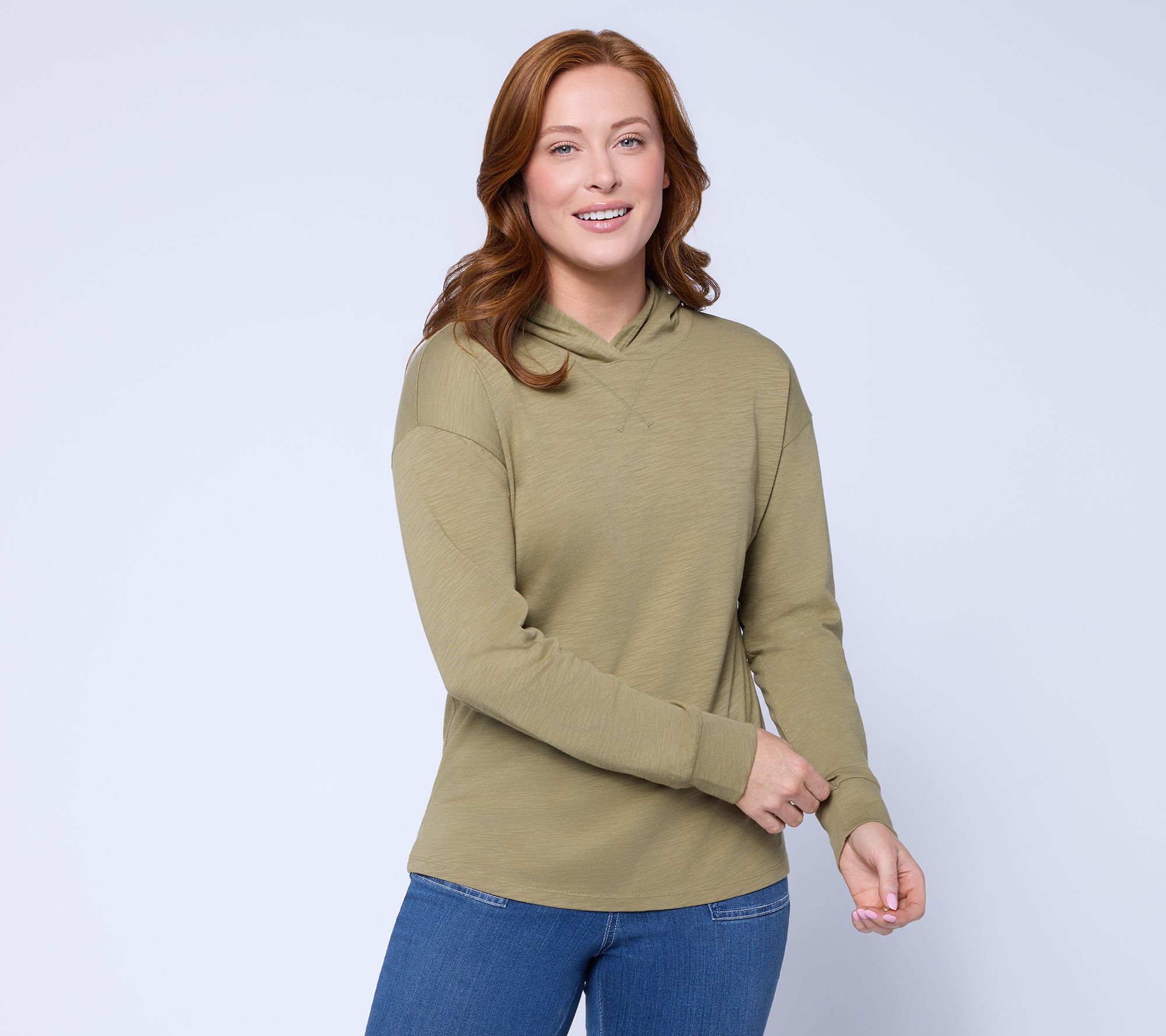 Belle by Kim Gravel Slub Knit Hoodie