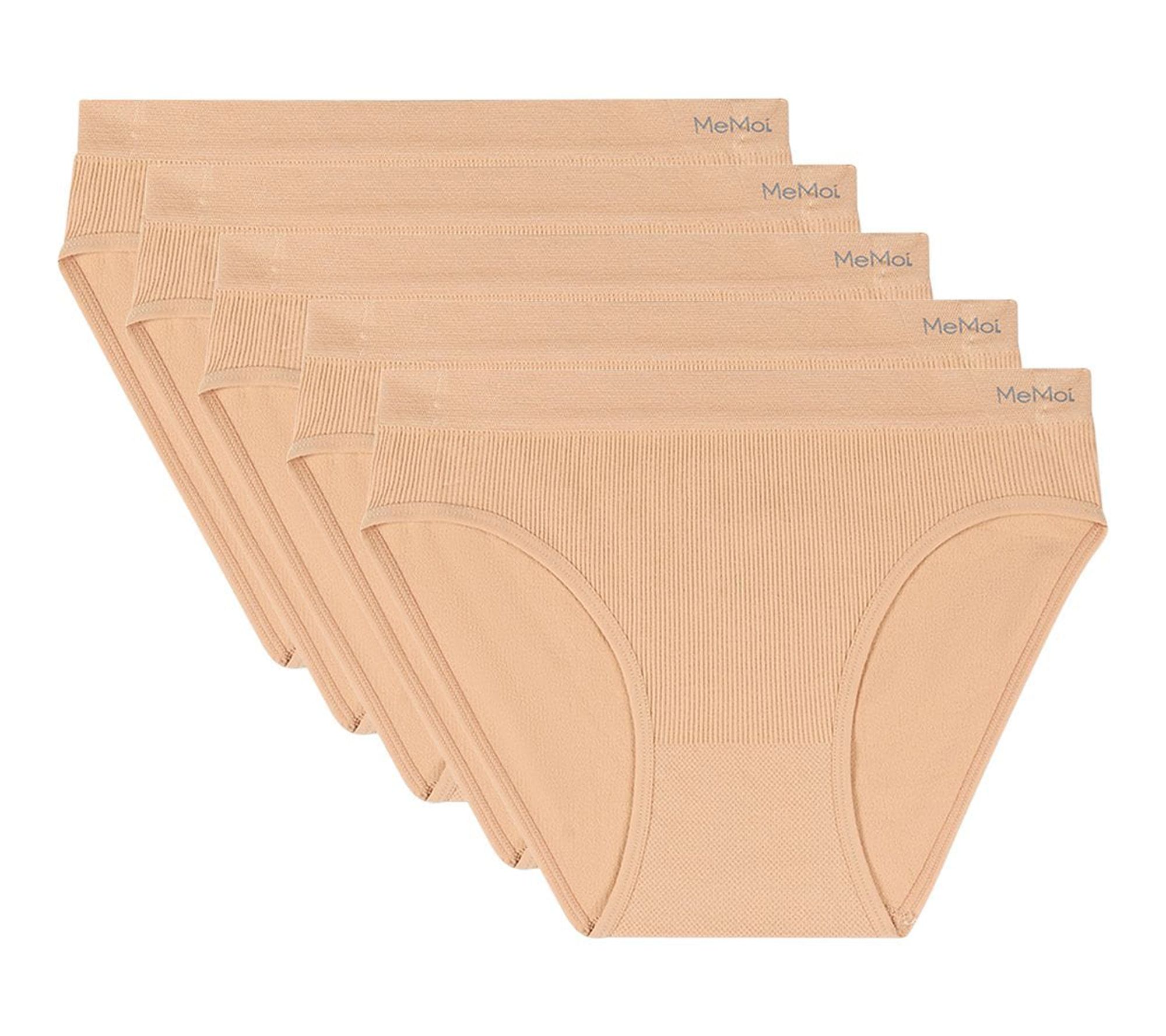 Memoi Women's Set of 5 Seamless Tag-Free Bikini  Panties