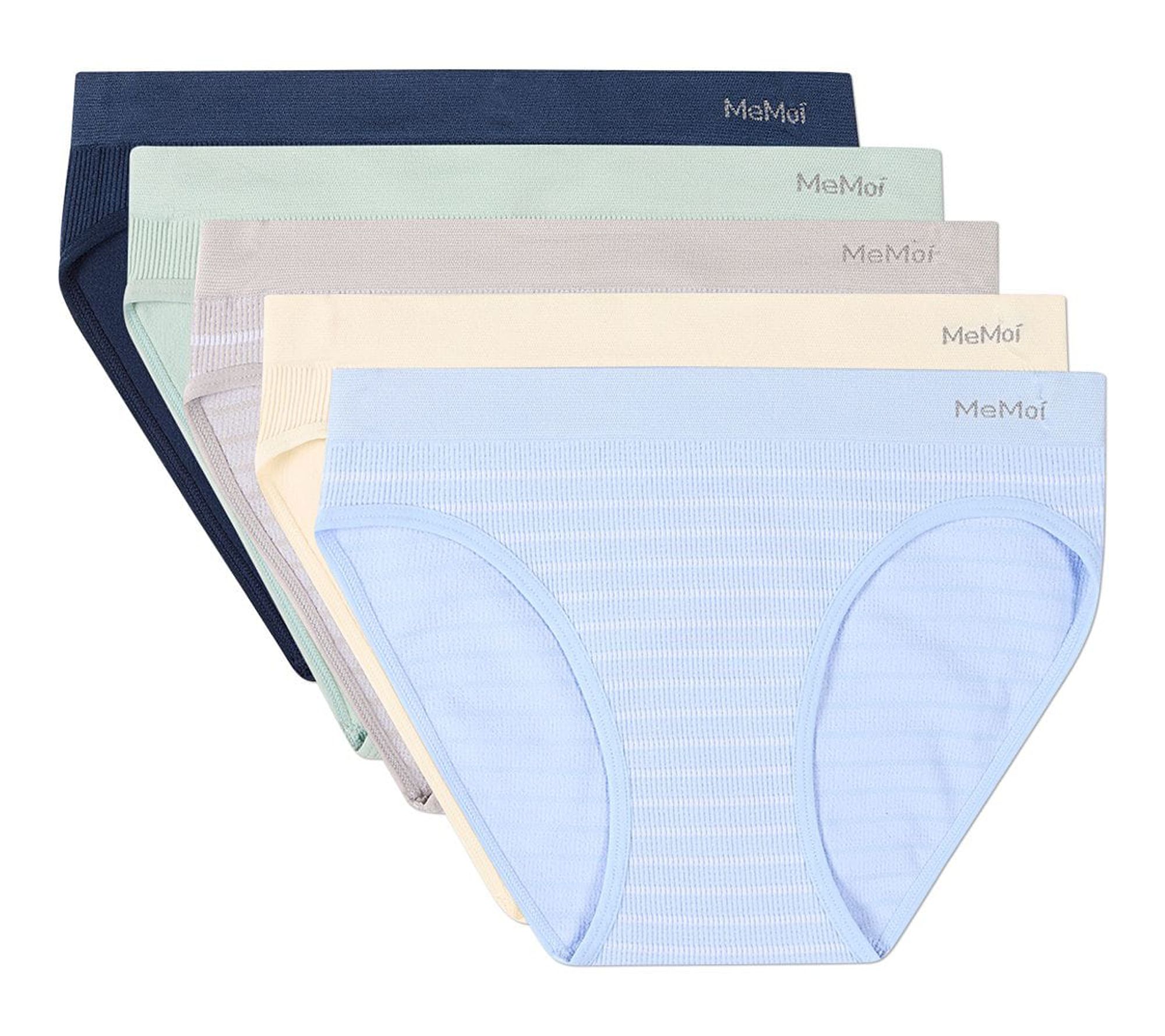 Memoi Women's Set of 5 Seamless Tag-Free BikiniPanties