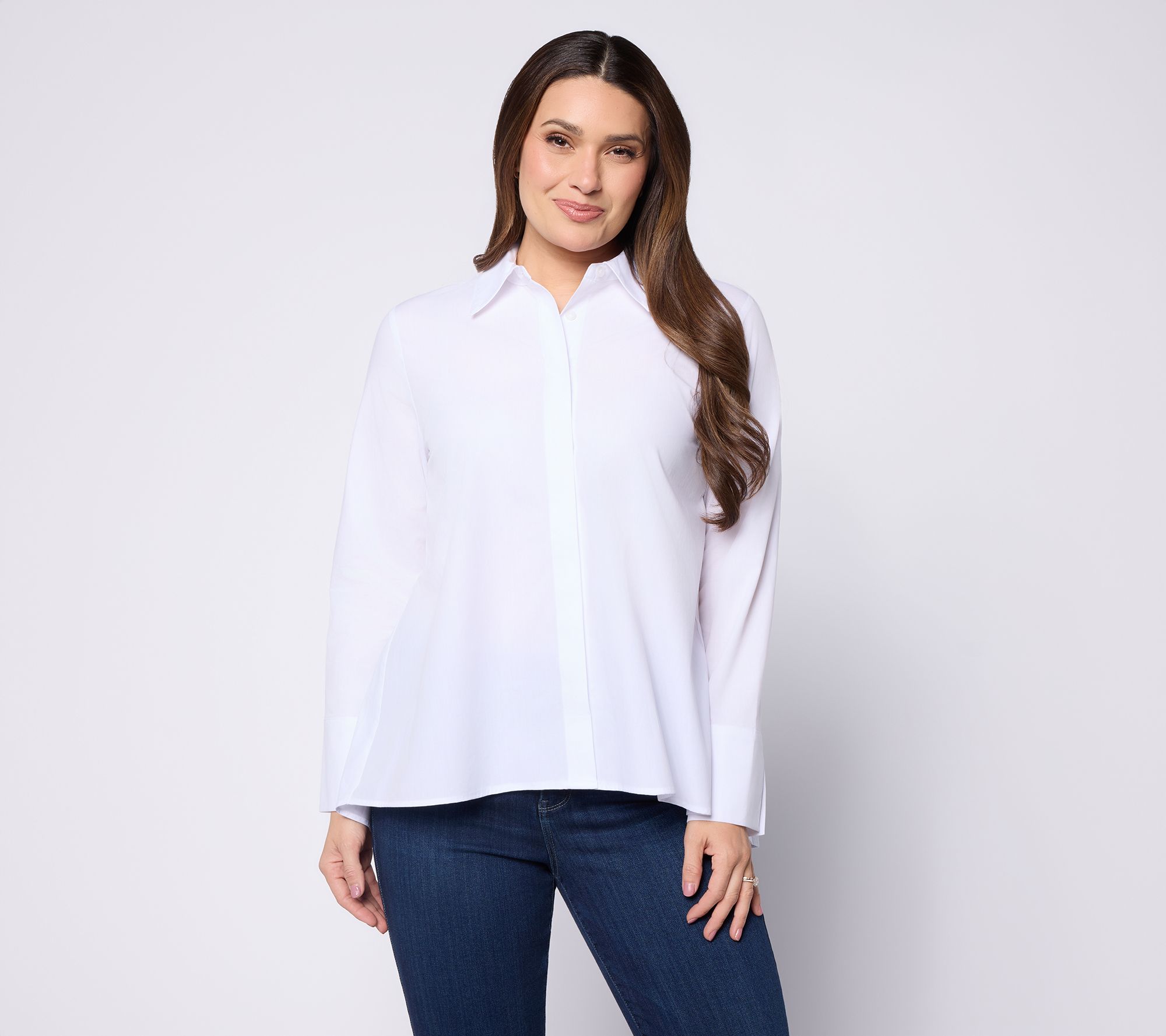 Attitudes by Renee Pleated Back Poplin Top