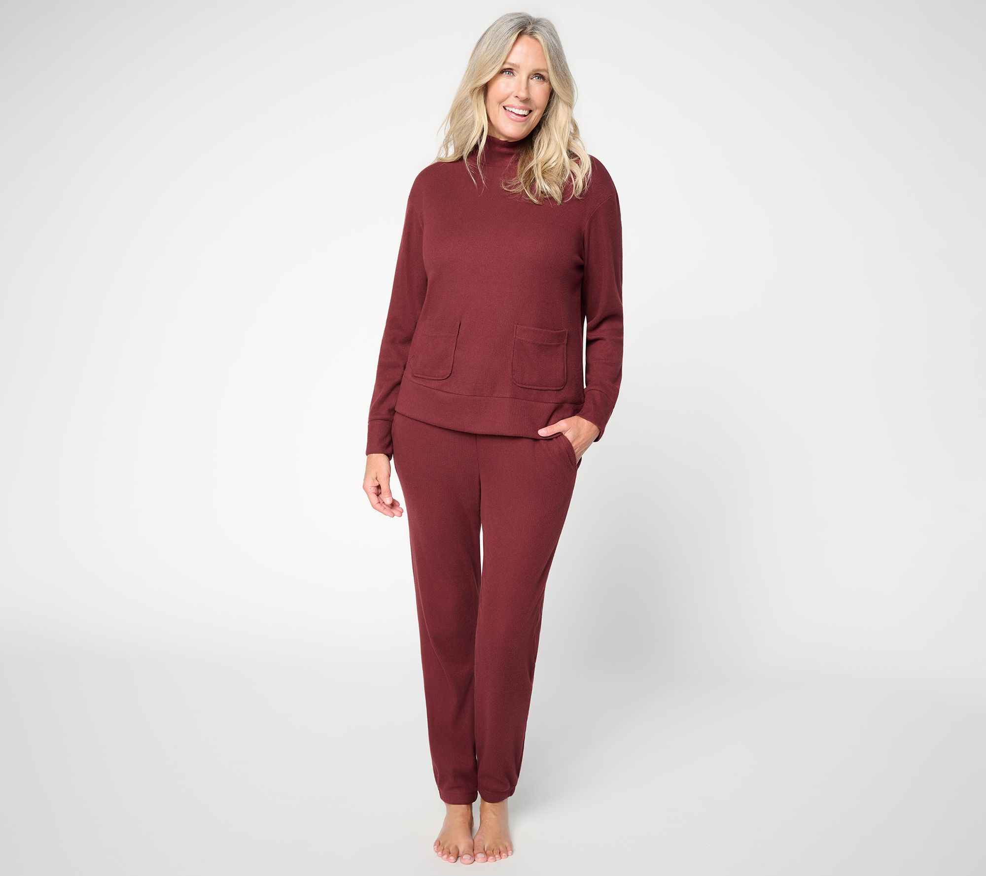 Berkshire Homewear Divine Soft Waffle Mock Neck Set