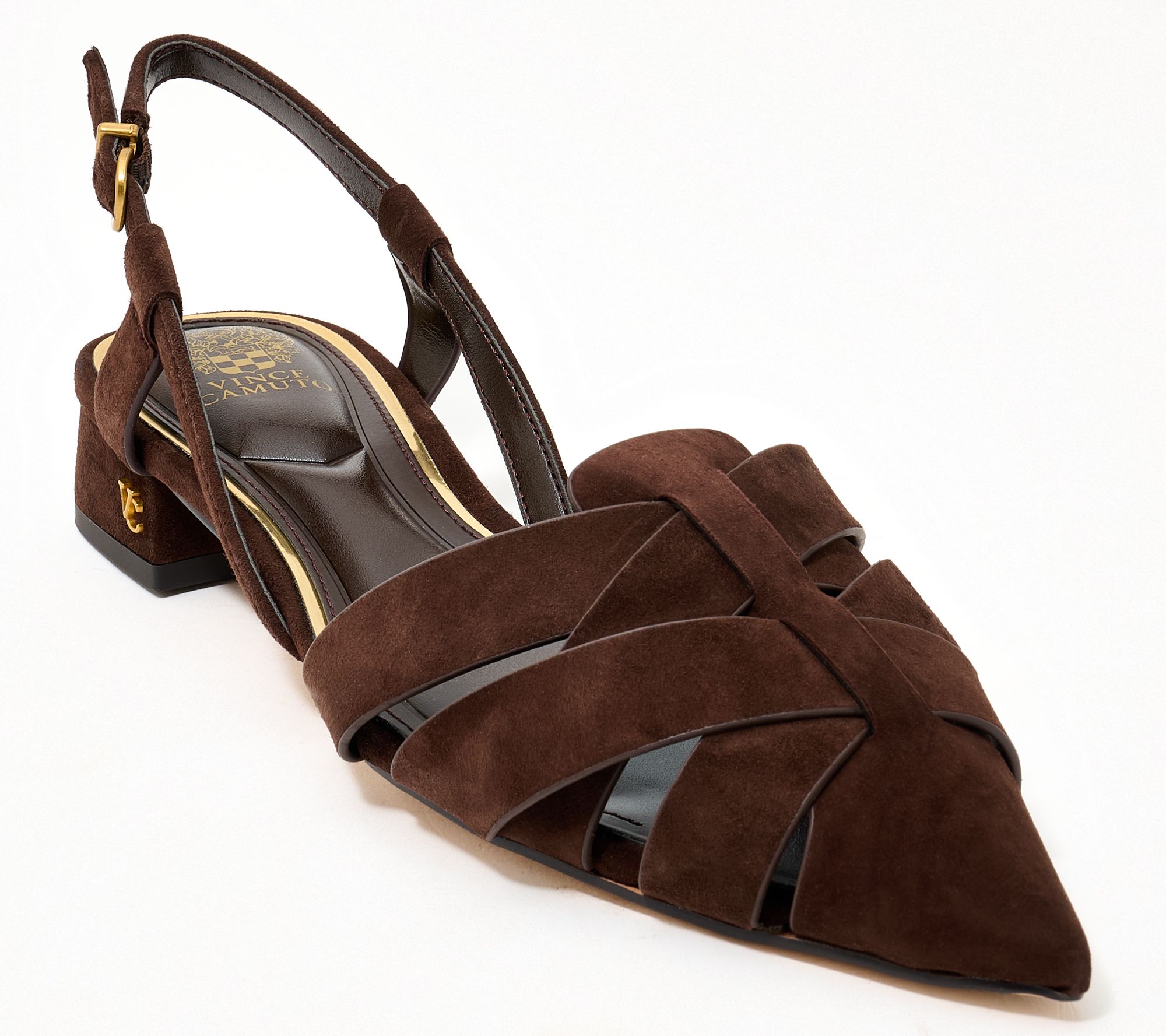 Vince Camuto Leather or Suede Slingback Pumps - Vinesha | QVC