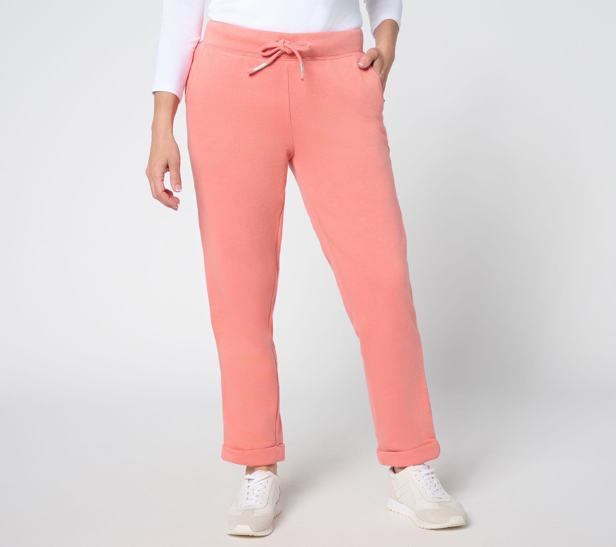 "As Is" Martha Stewart Reg French Terry Slim Ankle Pants
