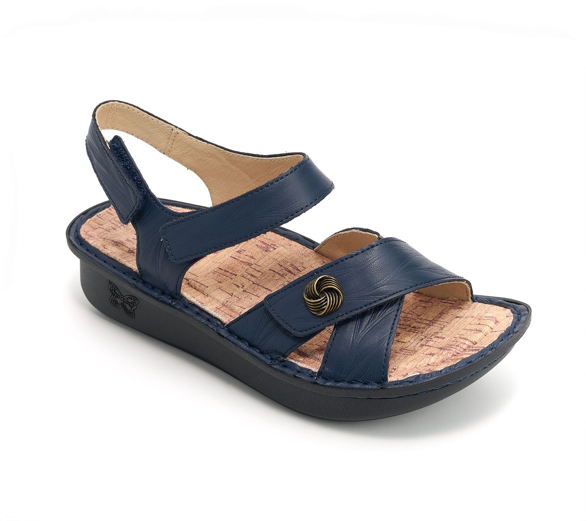 "As Is" Alegria Adjustable Leather Sandals - Kelsi
