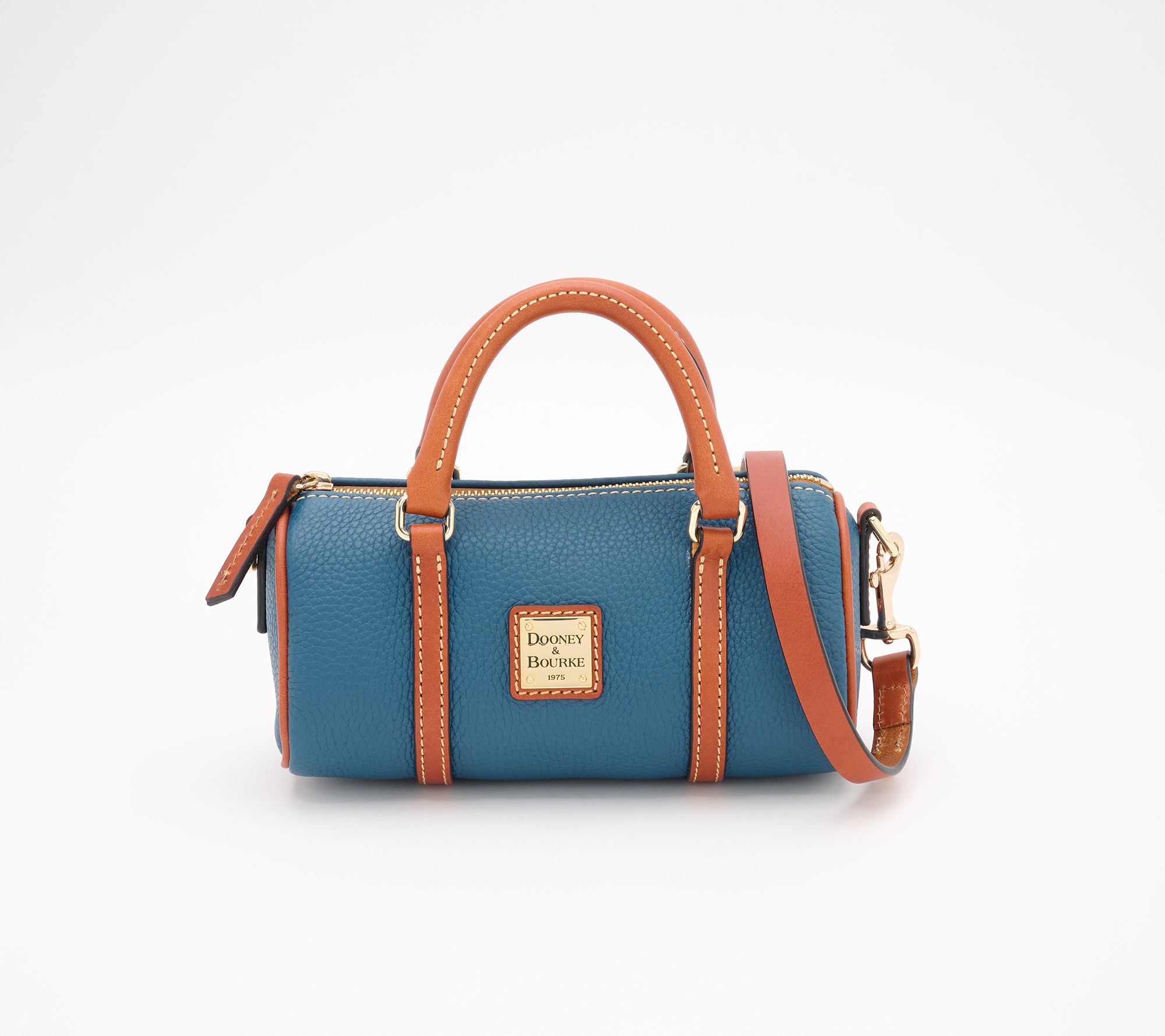  Dooney & Bourke Pebble Leather Barrel Satchel & Crossbody Strap