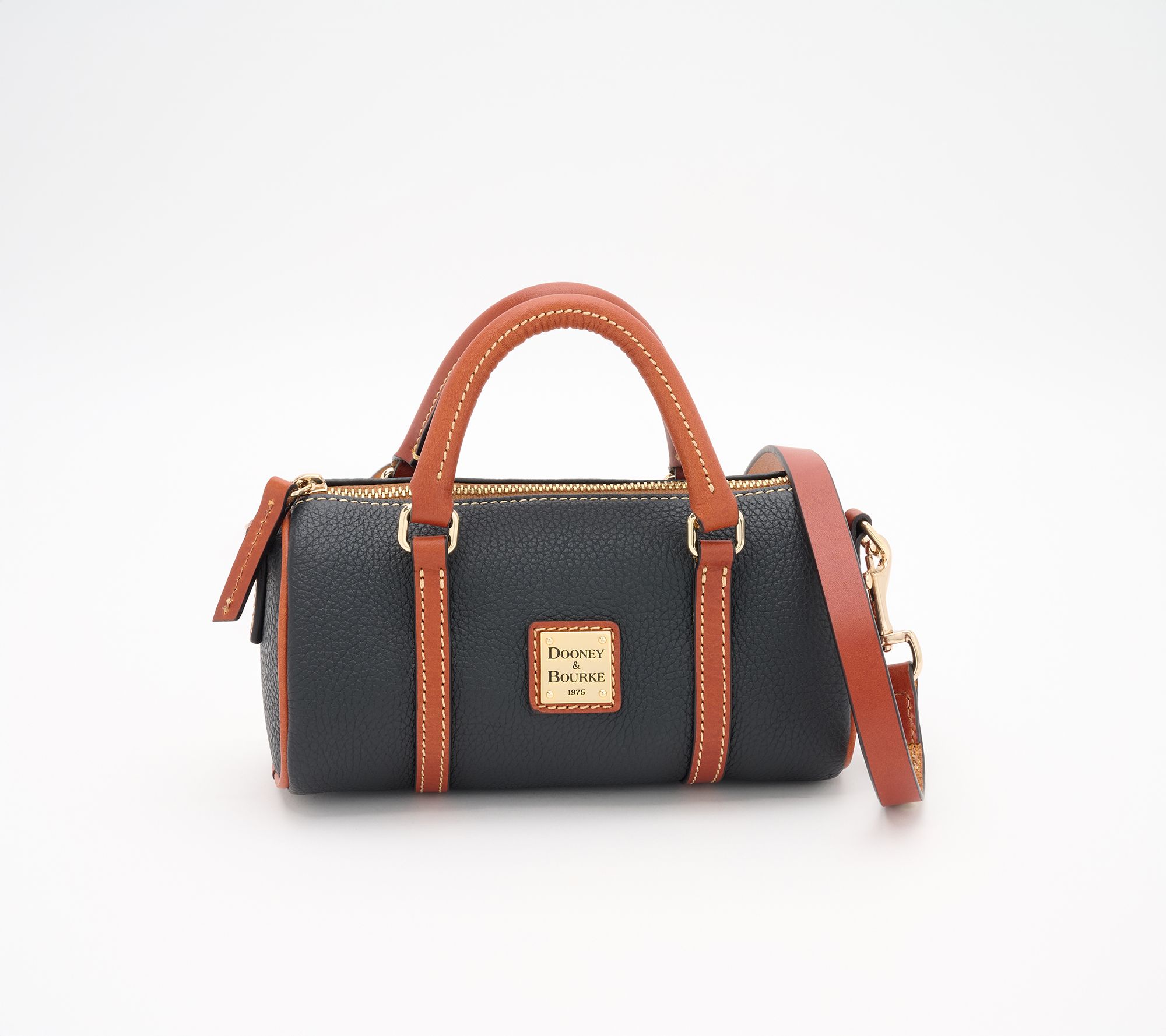 Dooney & Bourke Pebble Leather Barrel Satchel & Crossbody Strap