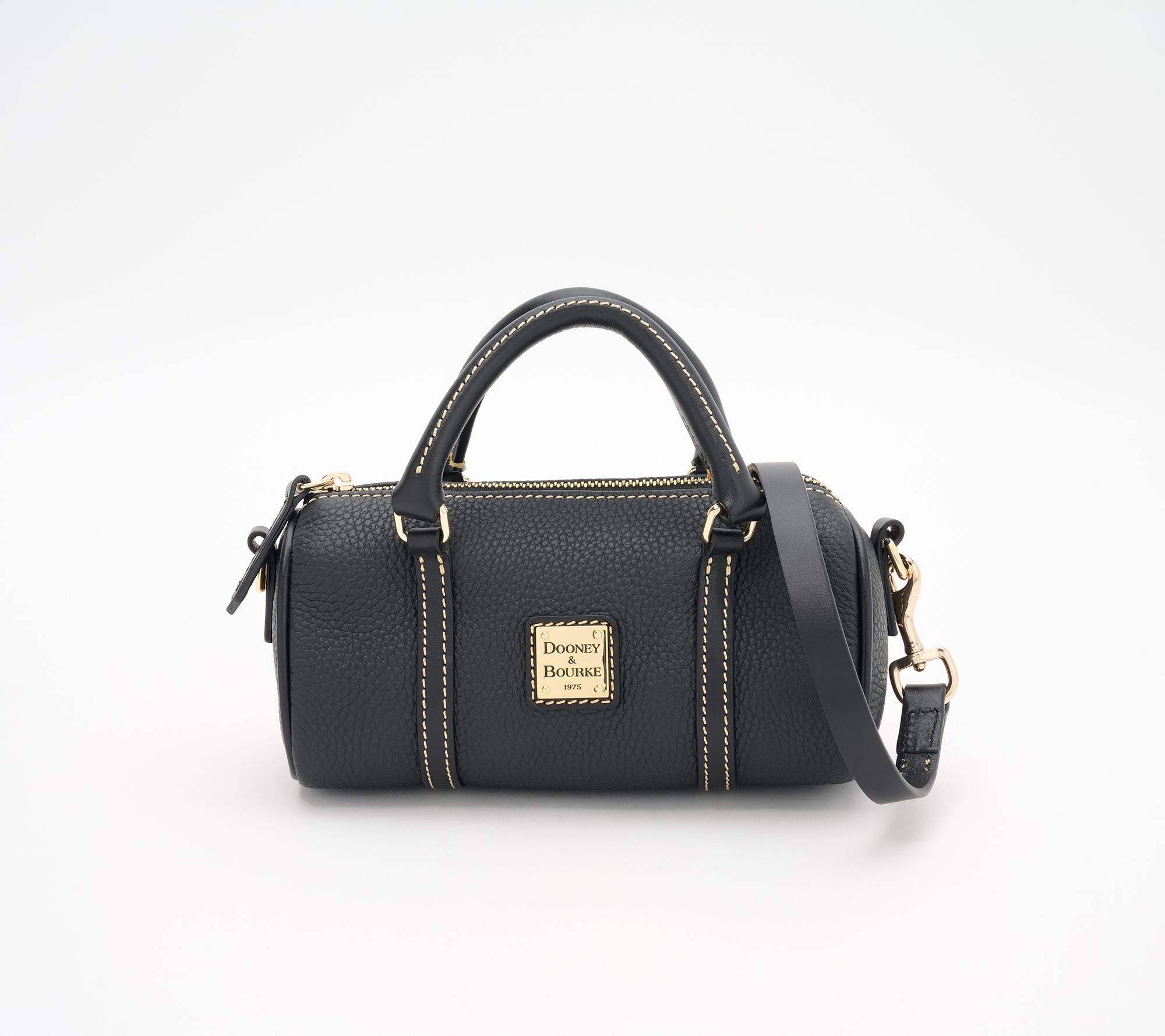 Dooney & Bourke Pebble Leather Barrel Satchel & Crossbody Strap