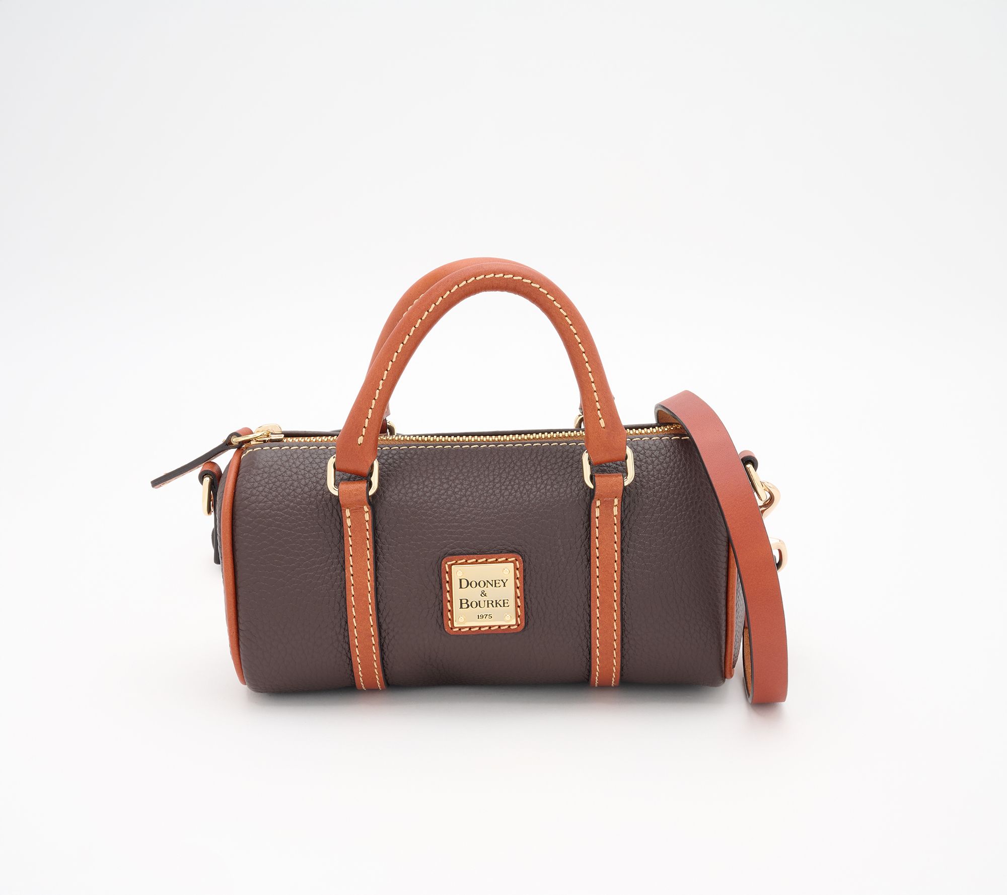 Dooney & Bourke Pebble Leather Barrel Satchel & Crossbody Strap