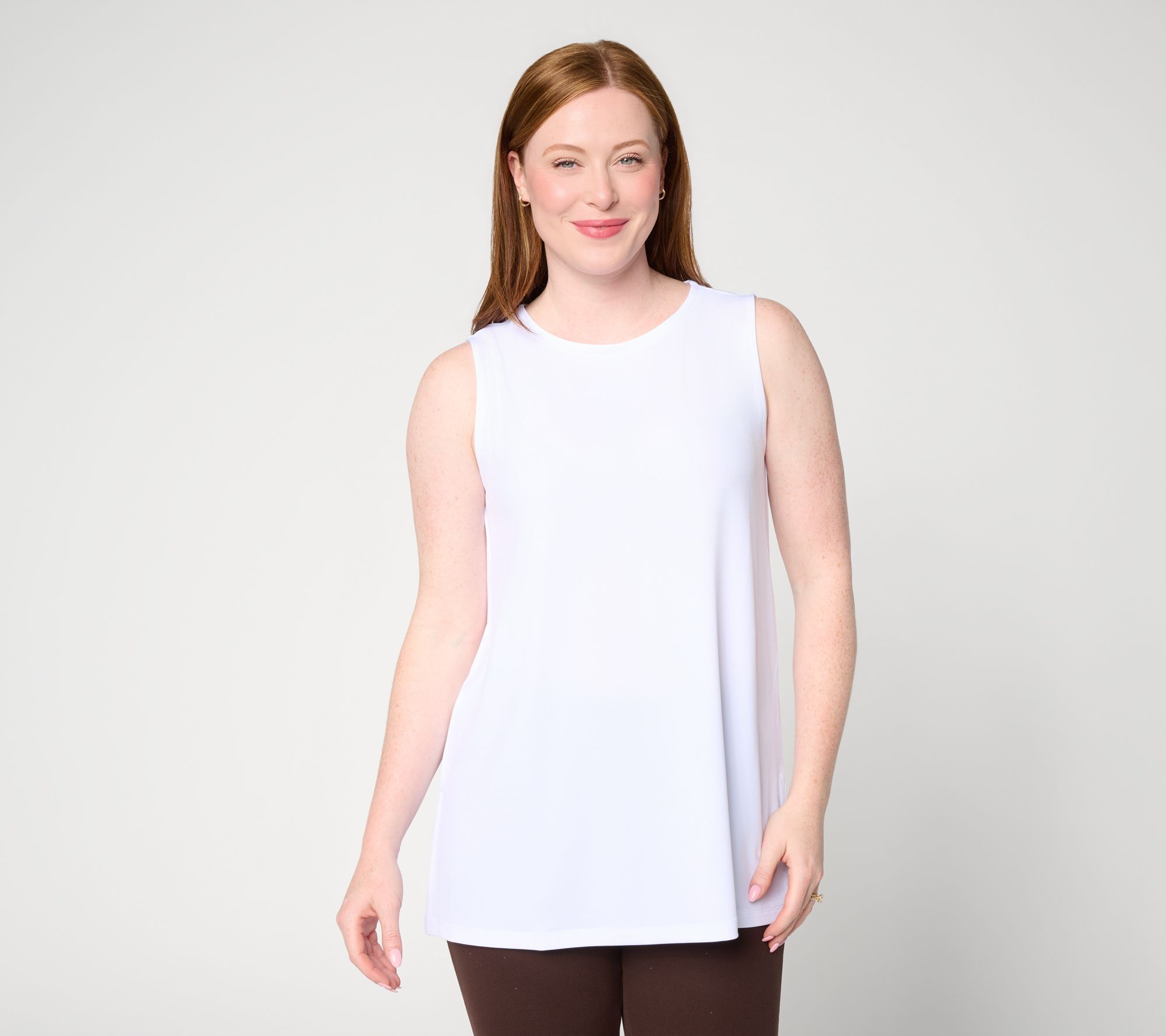 "As Is" Susan Graver Essentials Pet Liquid Knit SleevelessTunic