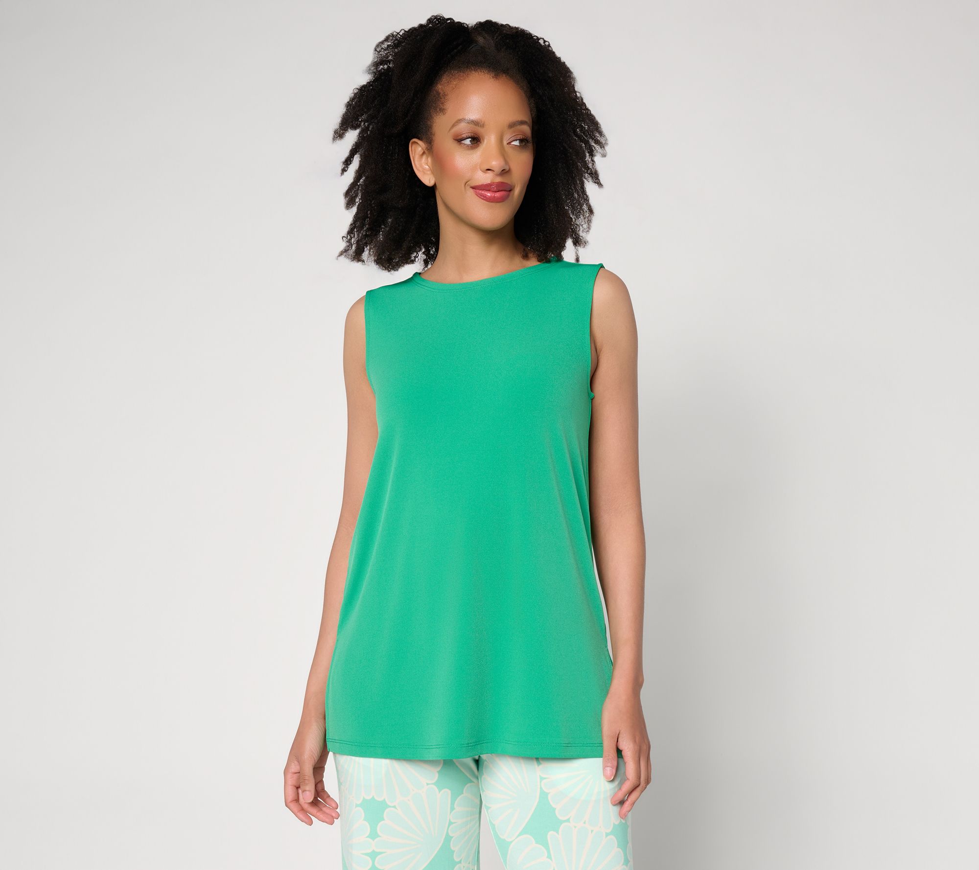 "As Is" Susan Graver Essentials Pet Liquid Knit SleevelessTunic