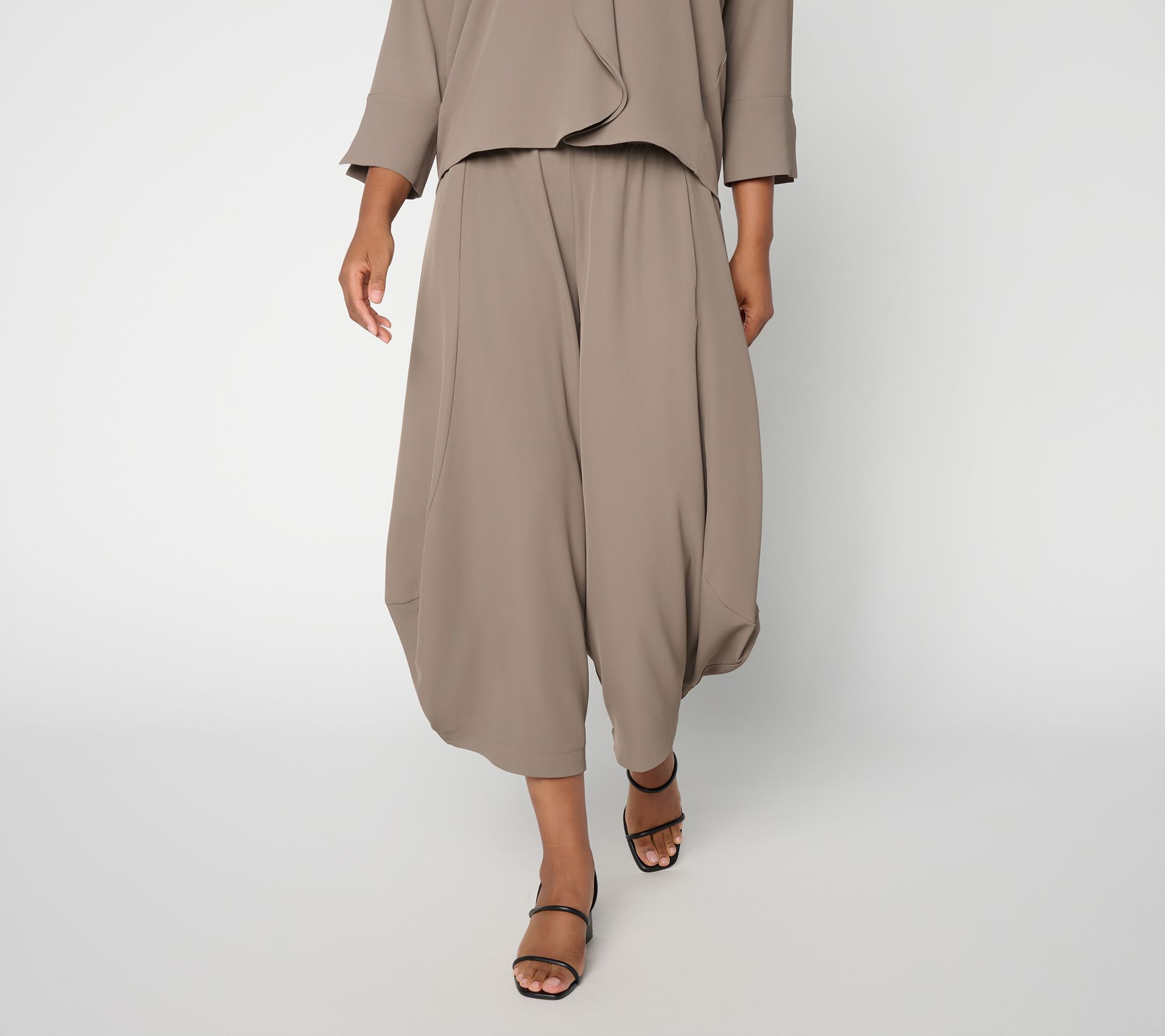 "As Is" Carla Rockmore Collection Reg Cropped Volumin Barrel Pants