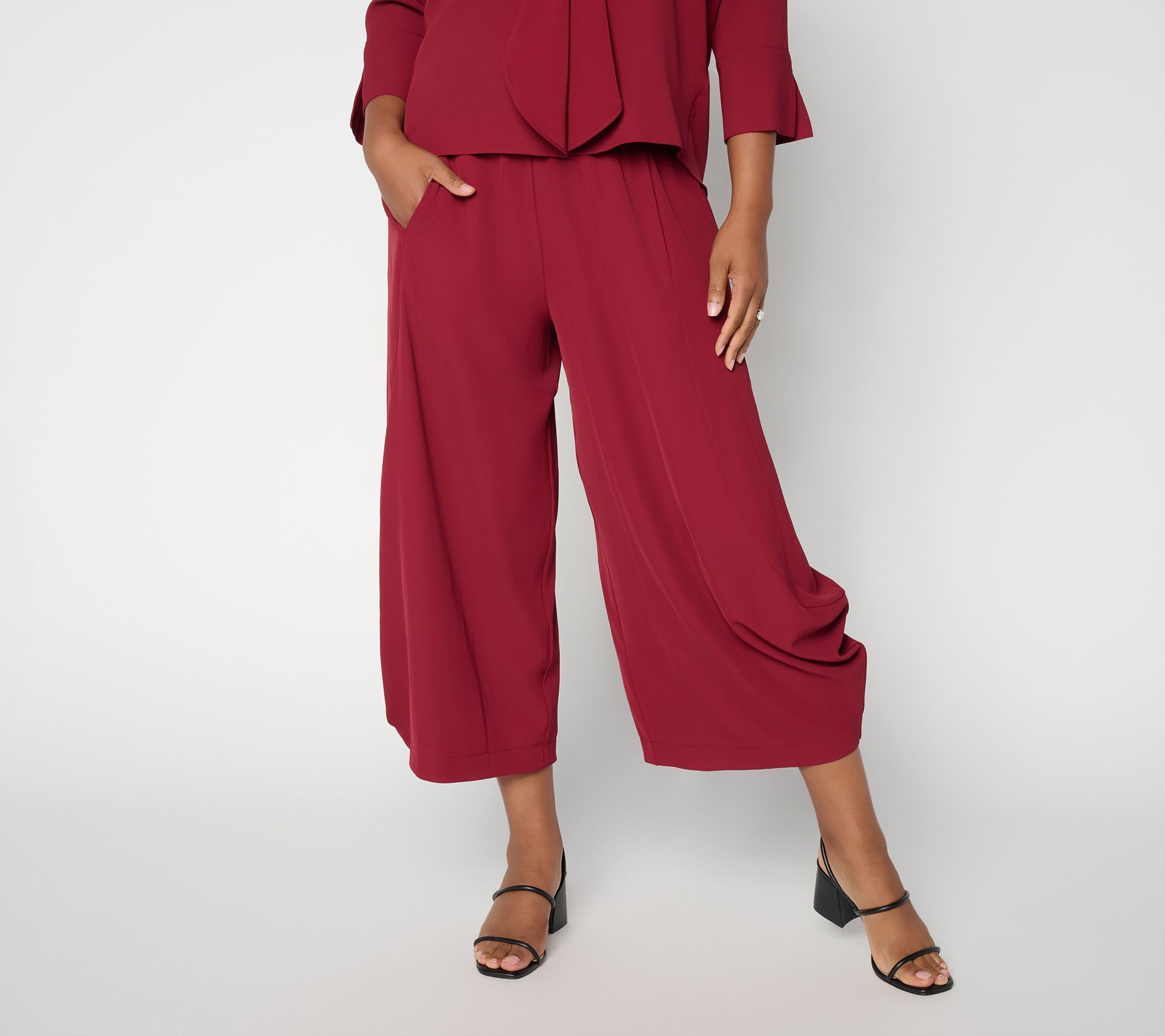 "As Is" Carla Rockmore Collection Reg Cropped Volumin Barrel Pants