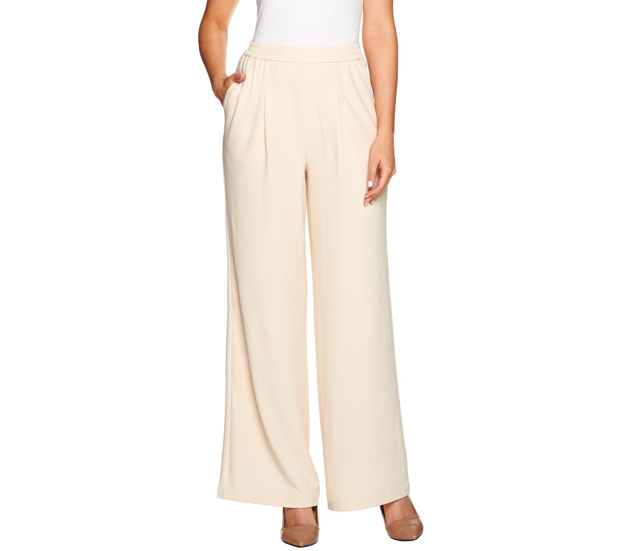 Linea by Louis Dell'Olio Gauze Crepe Pants - QVC.com