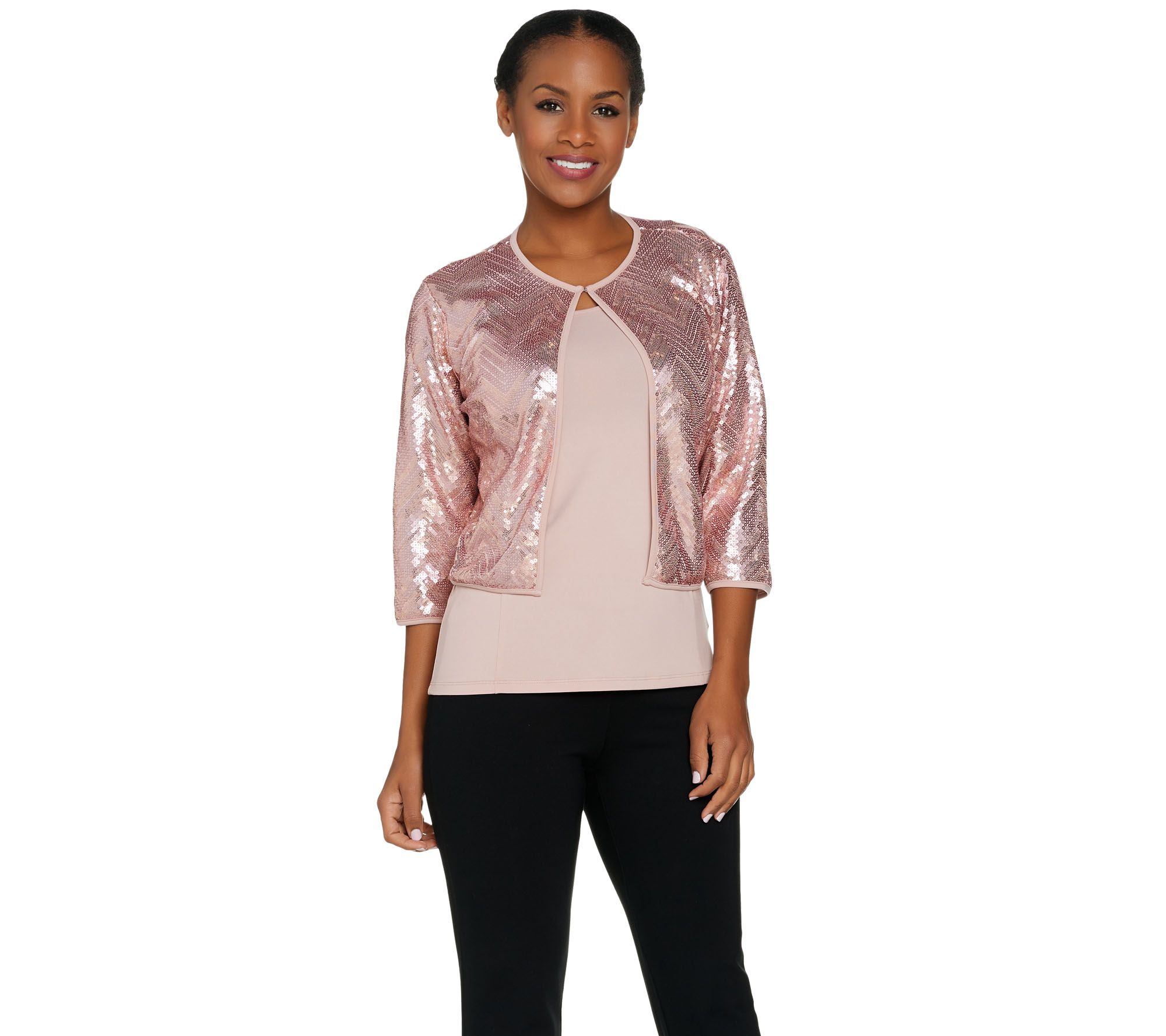 qvc sequin tops