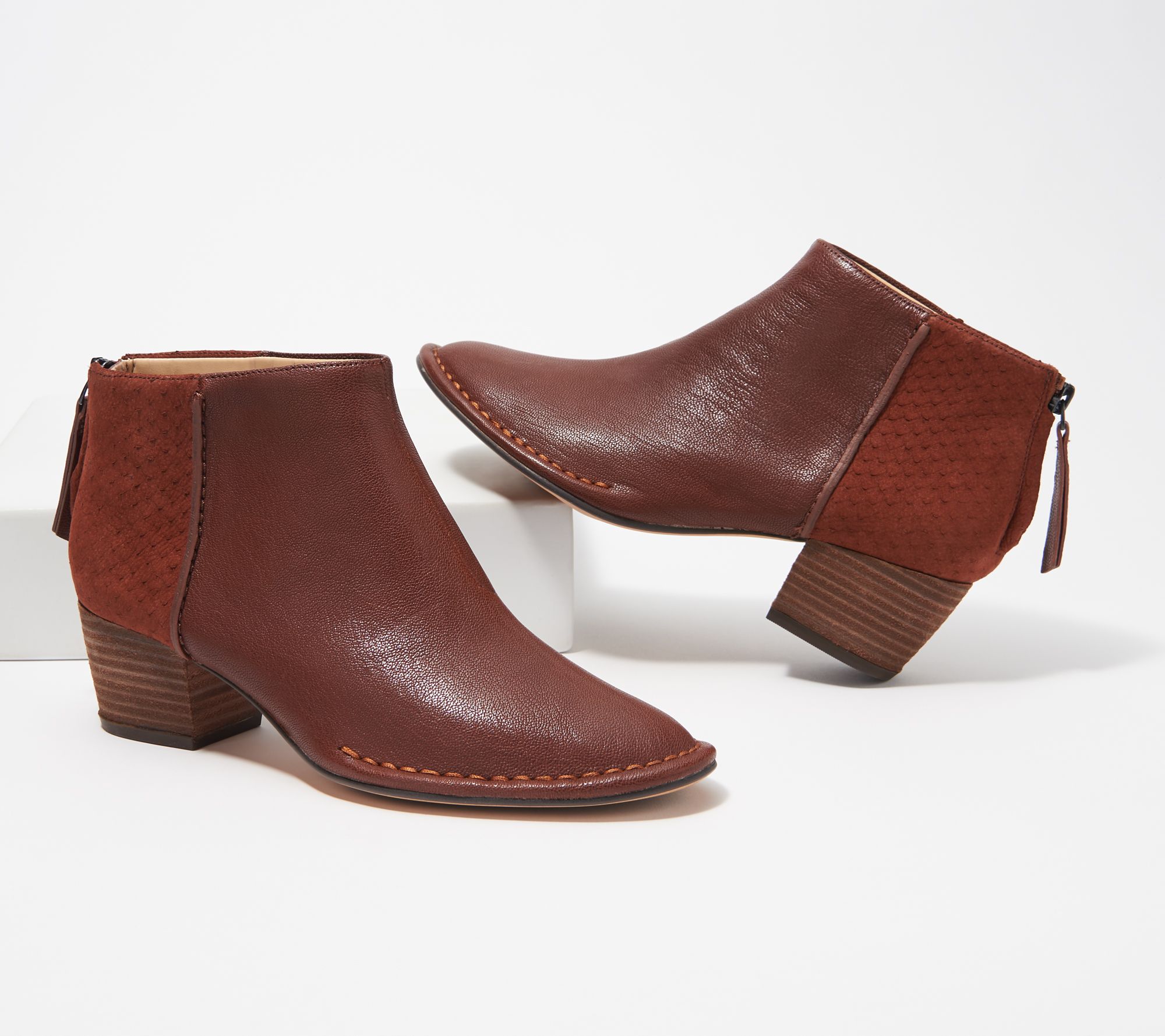 Clarks Leather Ankle - Ruby QVC.com
