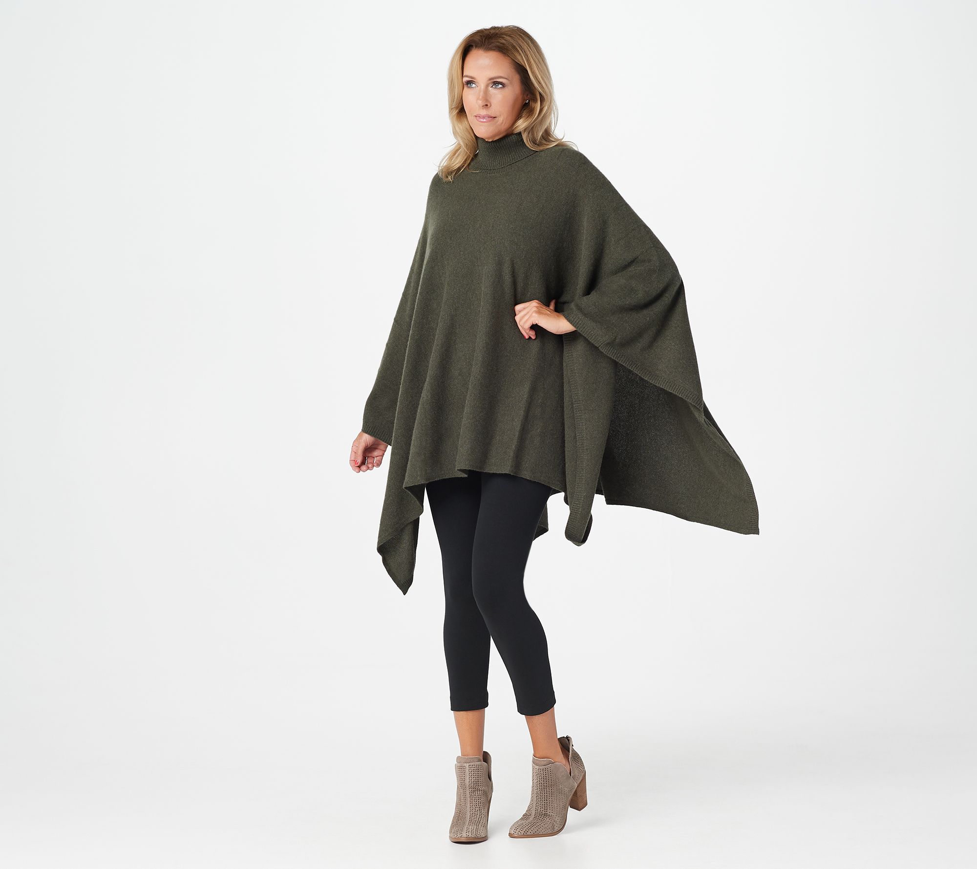 "As Is" Soft by NAADAM 100 Cashmere Turtleneck Poncho