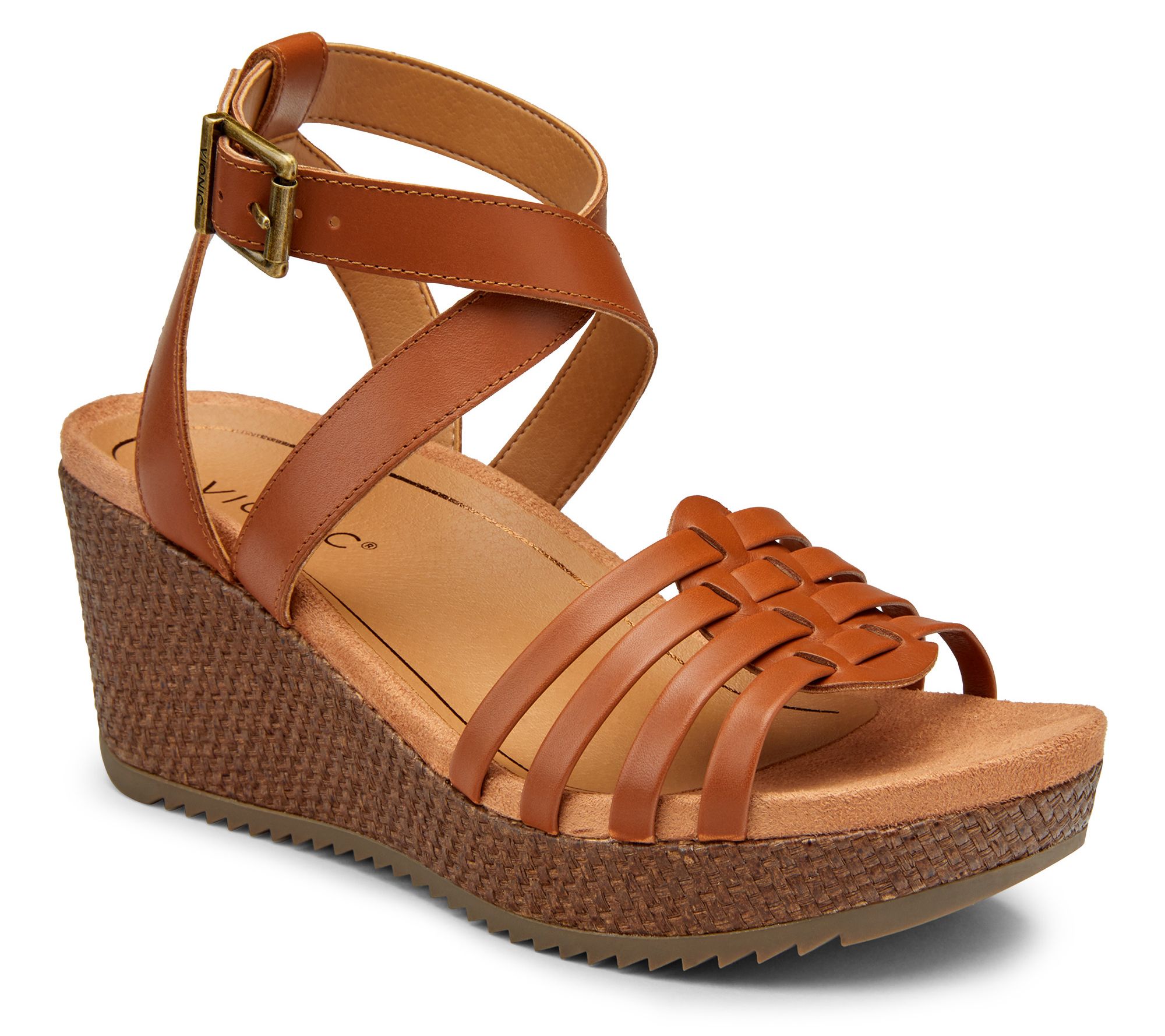 vionic platform sandals qvc