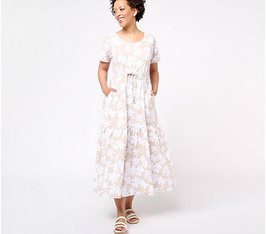 Stan Herman Happy Days 100% Cotton Petite Length Tiered Dress
