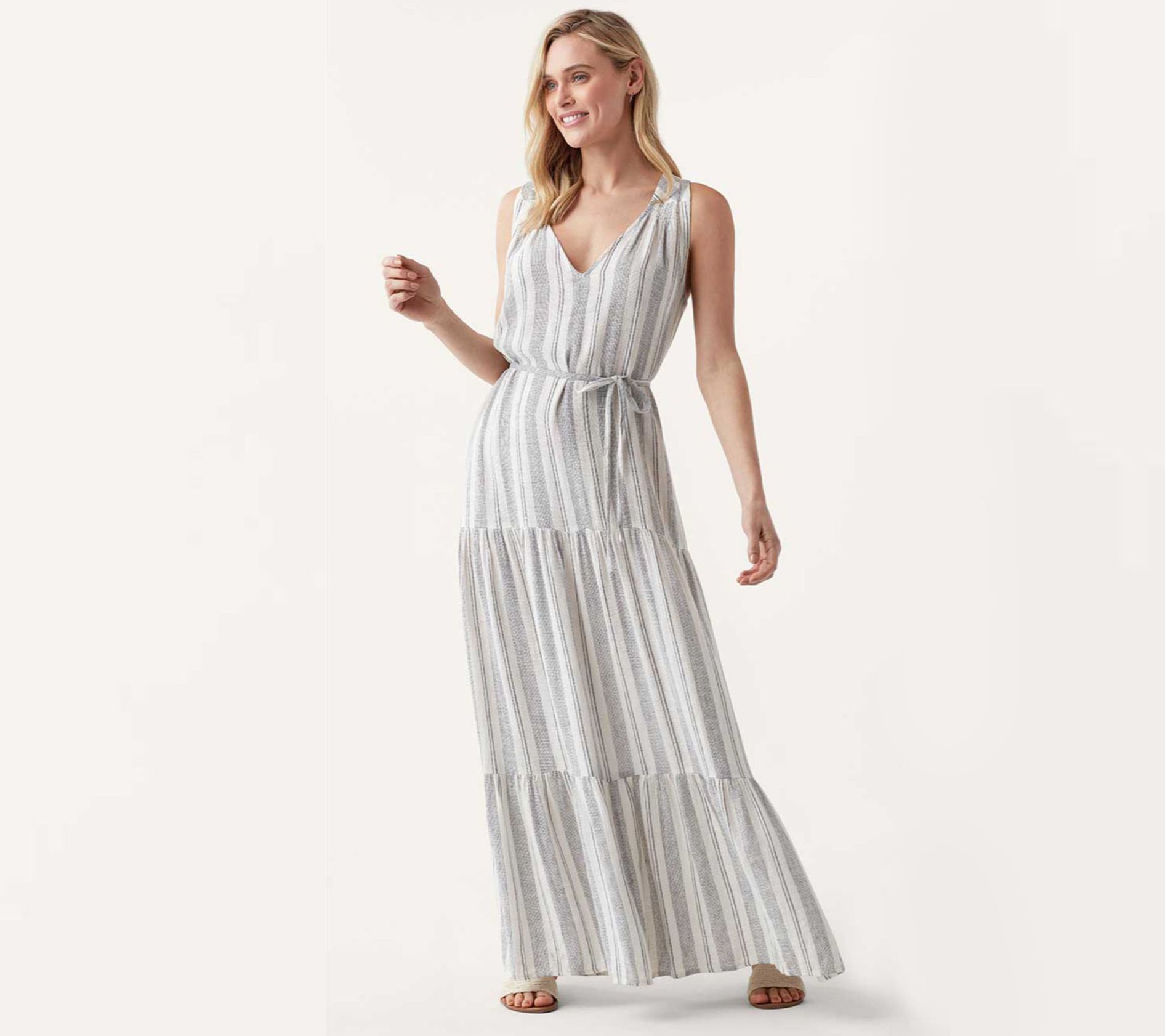 splendid striped maxi dress