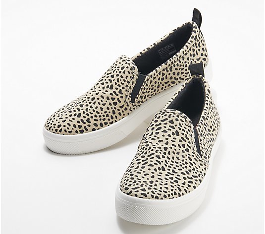 Skechers Poppy Leopard Washable Canvas Slip-On Shoes - Little Leo