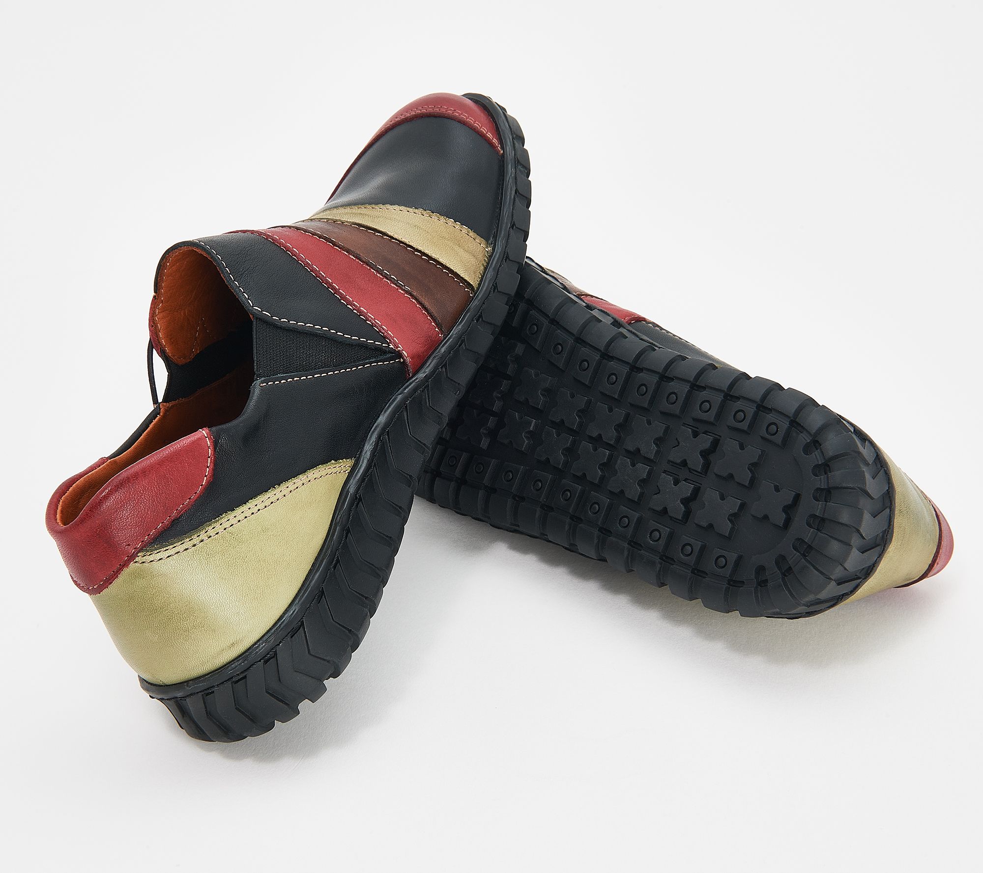 Spring Step Leather Slip-On Sneakers - Neeta - QVC.com