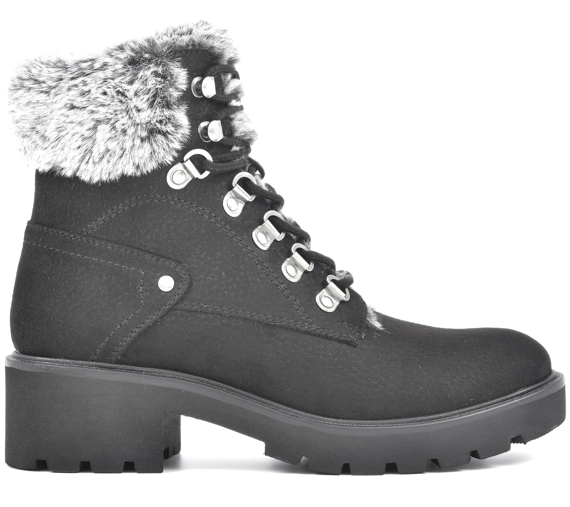 White Mountain Lug Sole Hiker-Inspired Boots -Deserve - QVC.com