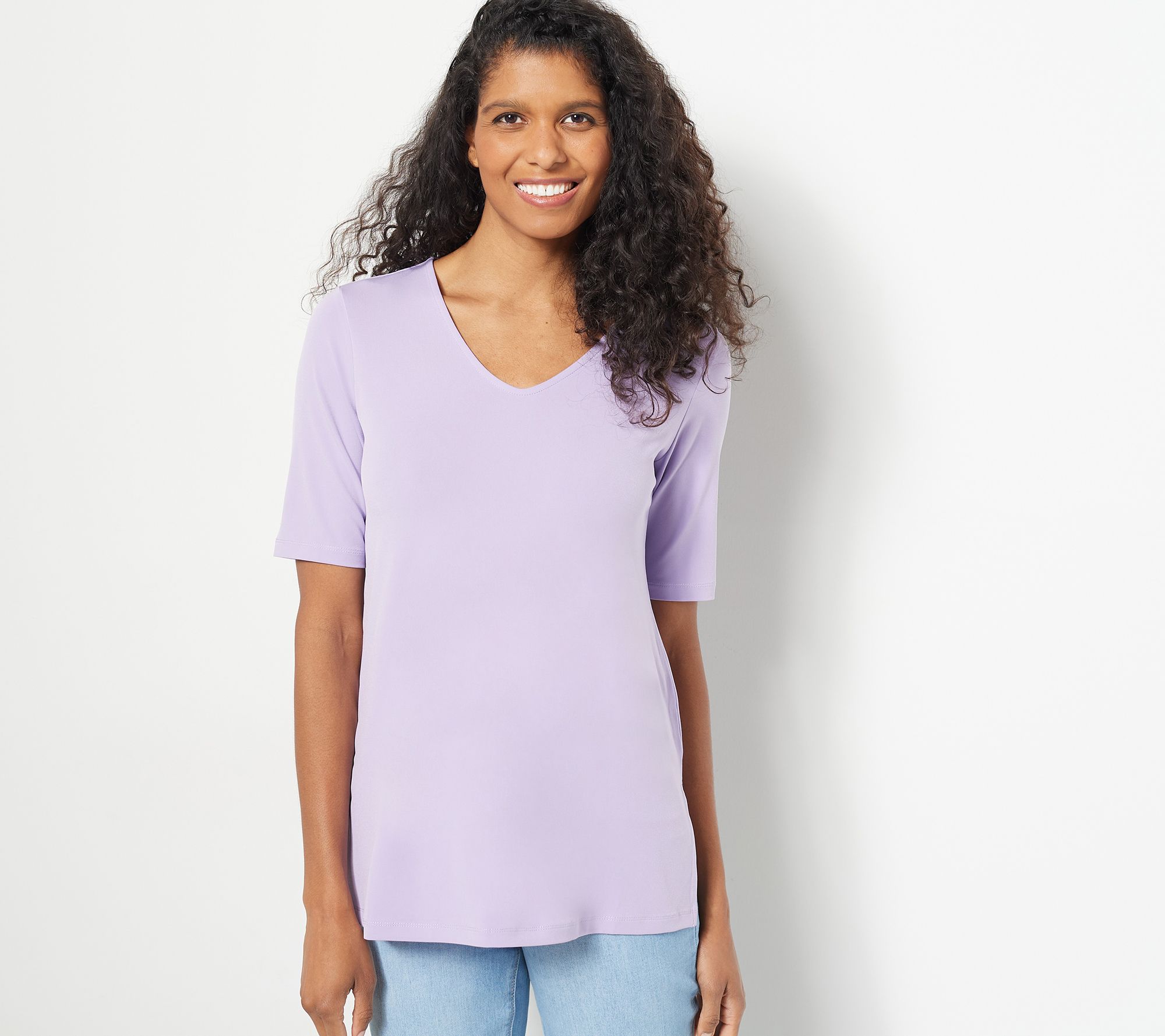 "As Is" Susan Graver Modern Essentials Regular Liquid Knit Tunic