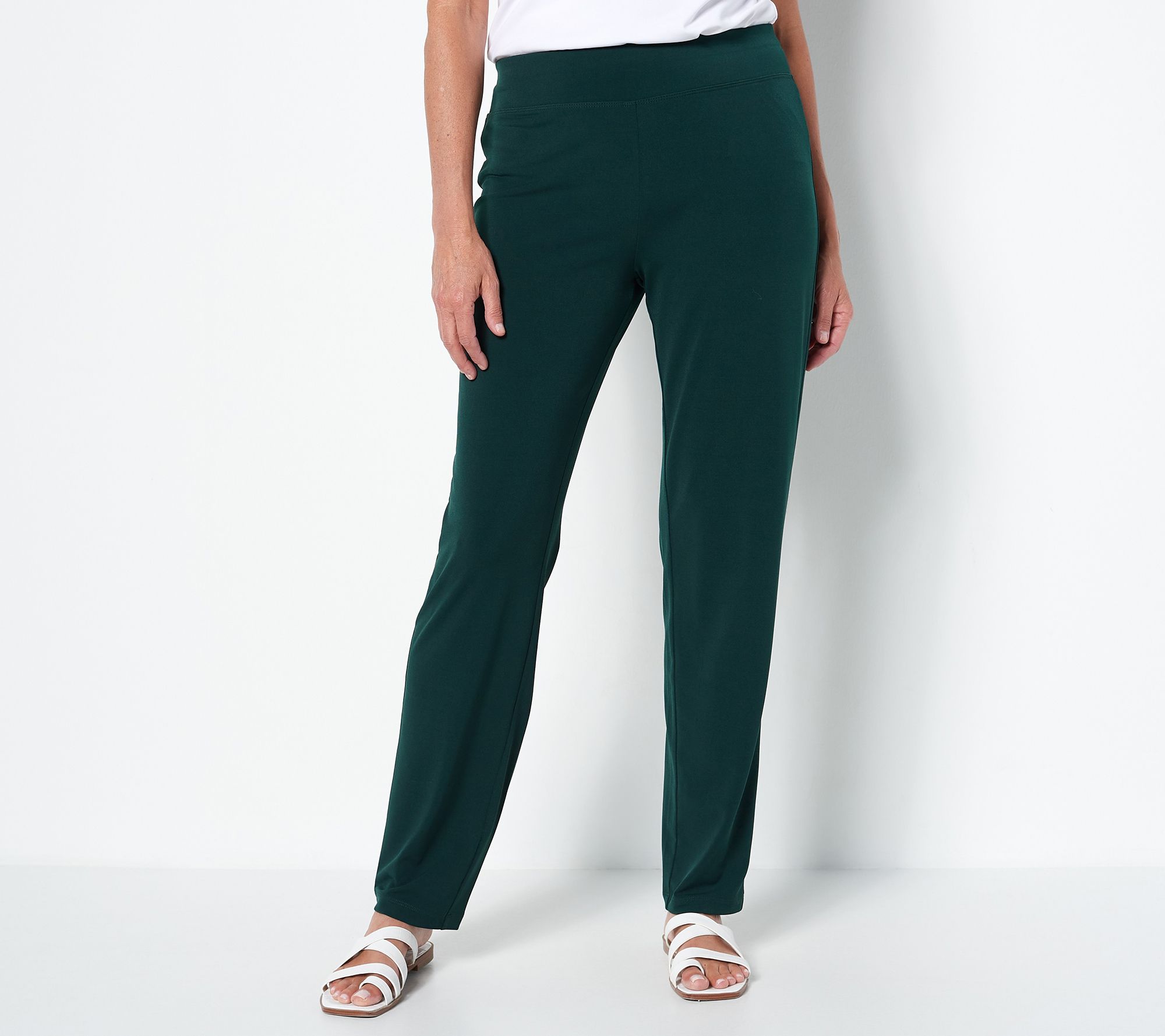 "As Is" Susan Graver Modern Essentials Reg Liquid Knit Slim Leg Pants