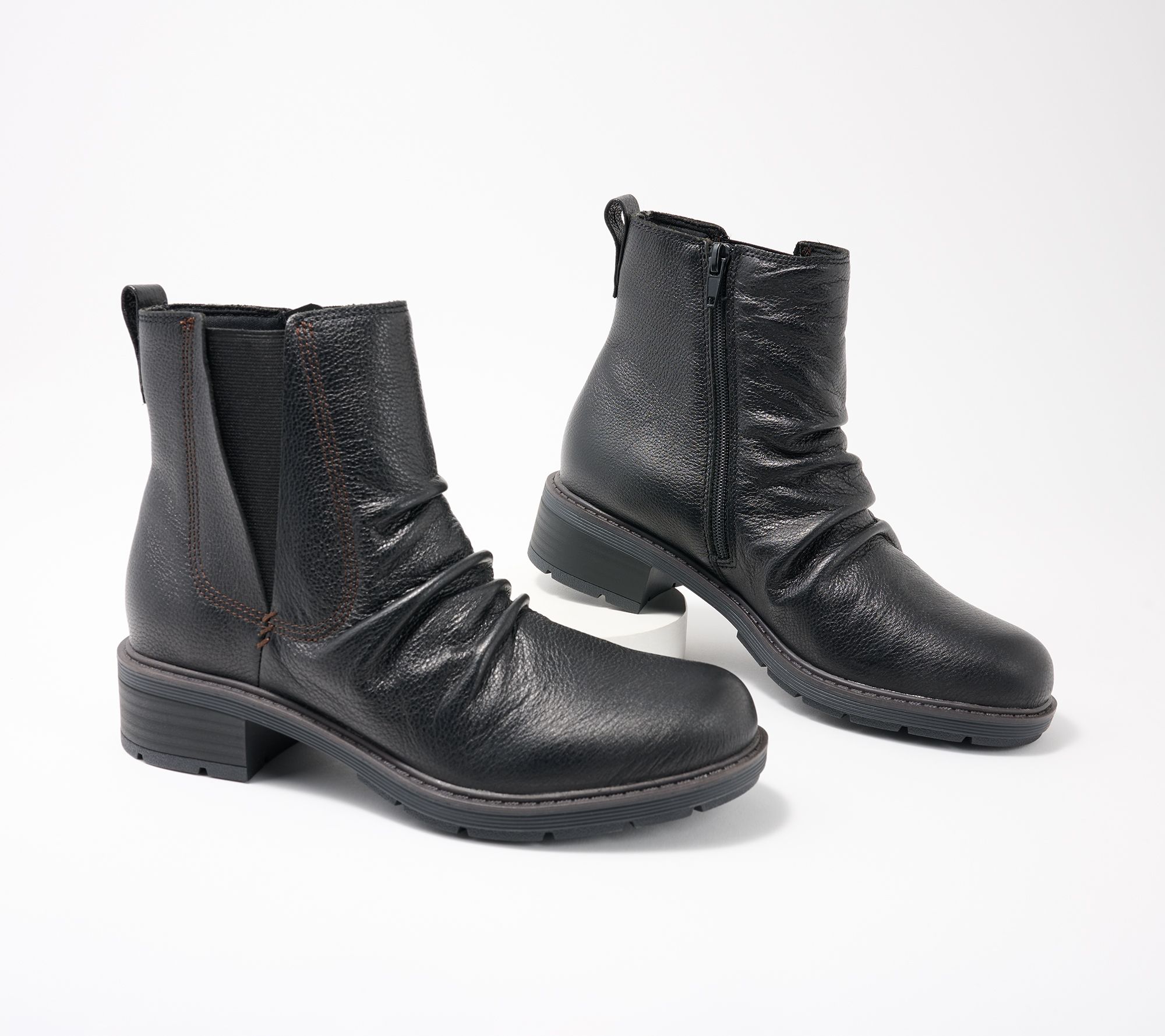 Clarks Collection Leather Ankle Boot - Hearth Rose