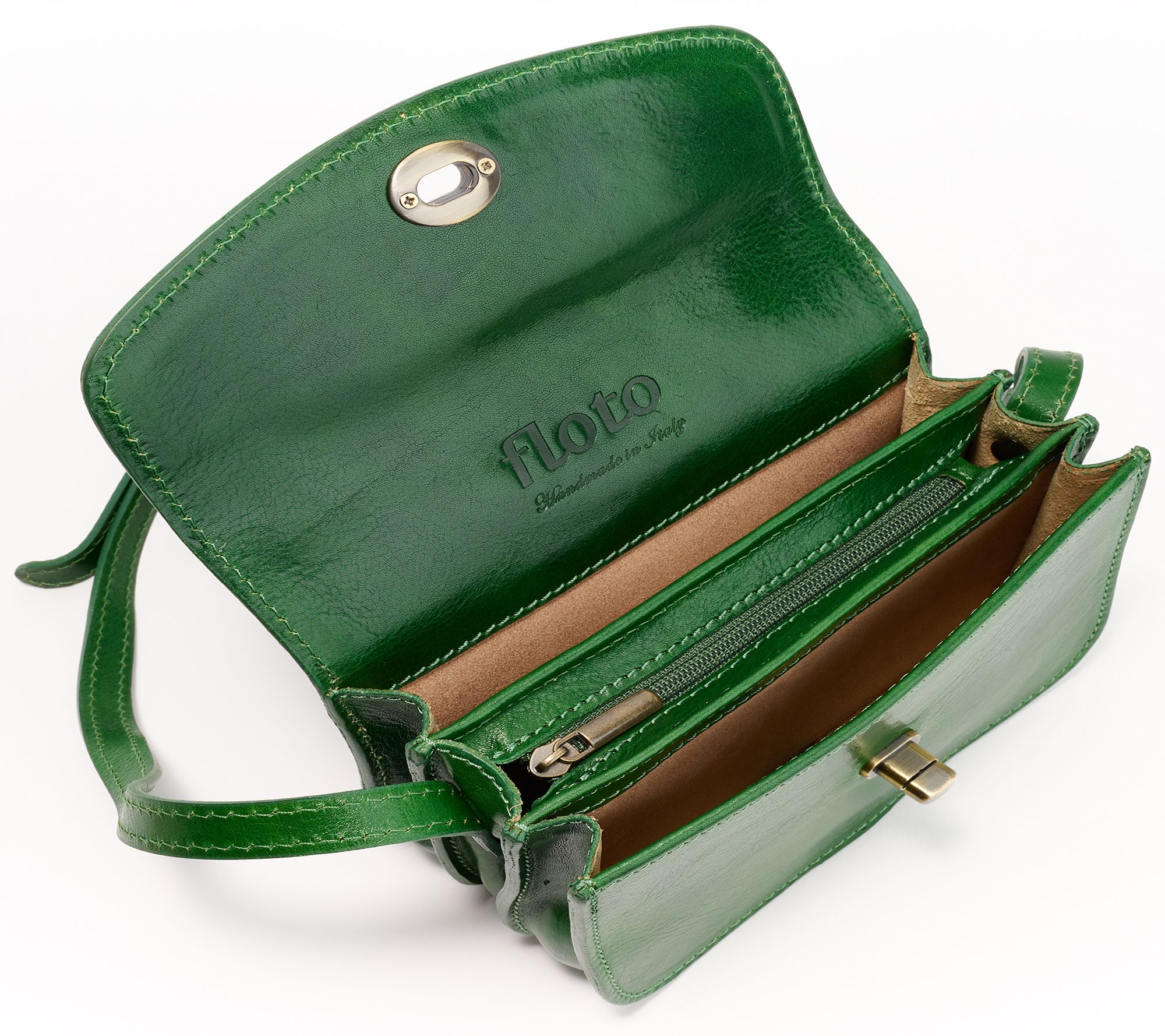 Floto Milano Leather Crossbody - QVC.com