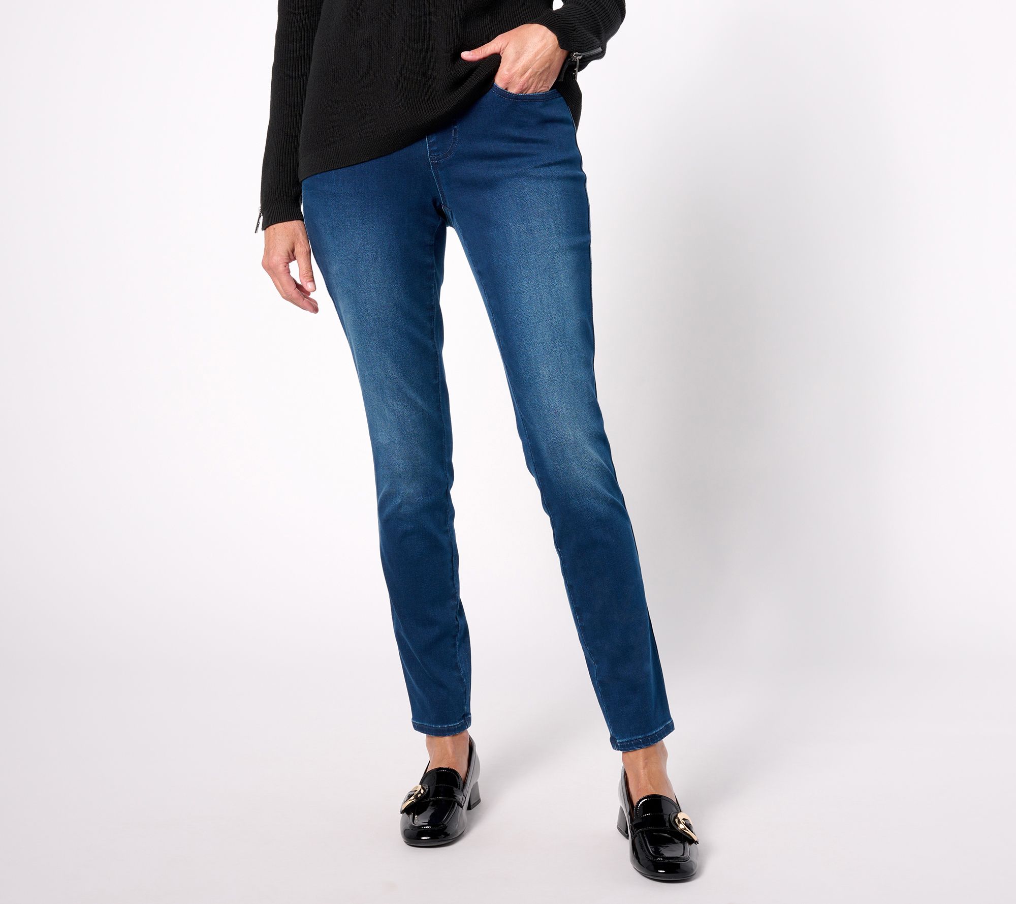 Jingle Belles by Kim Gravel Tall Satin Weave Holiday Denim Jegging