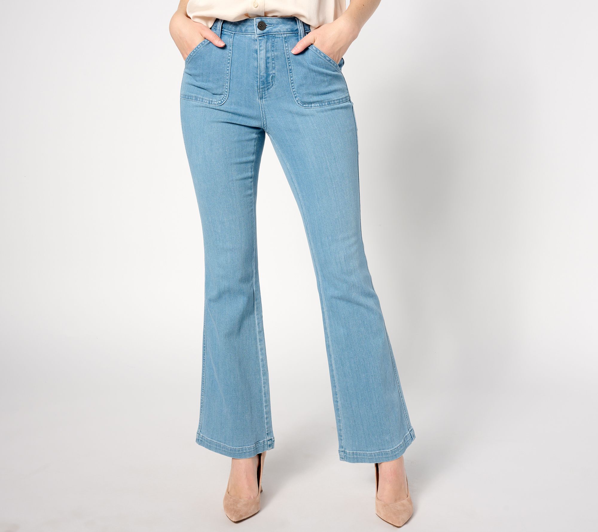 Belle by Kim Gravel Primabelle Pet Patch Pocket Flare Jean