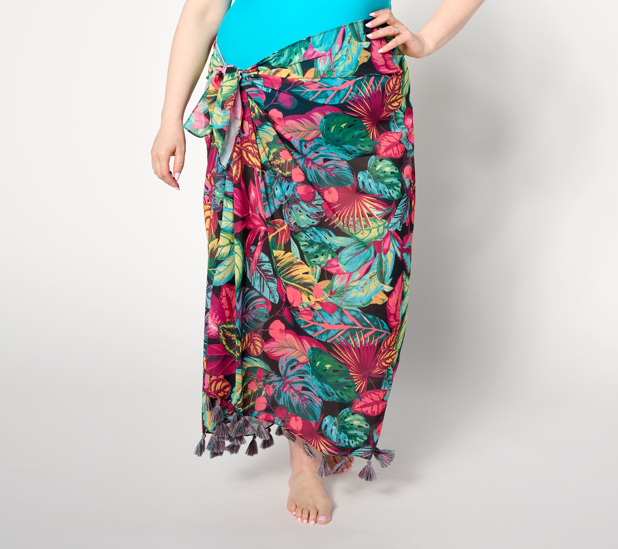 Beach wrap skirt qvc best sale