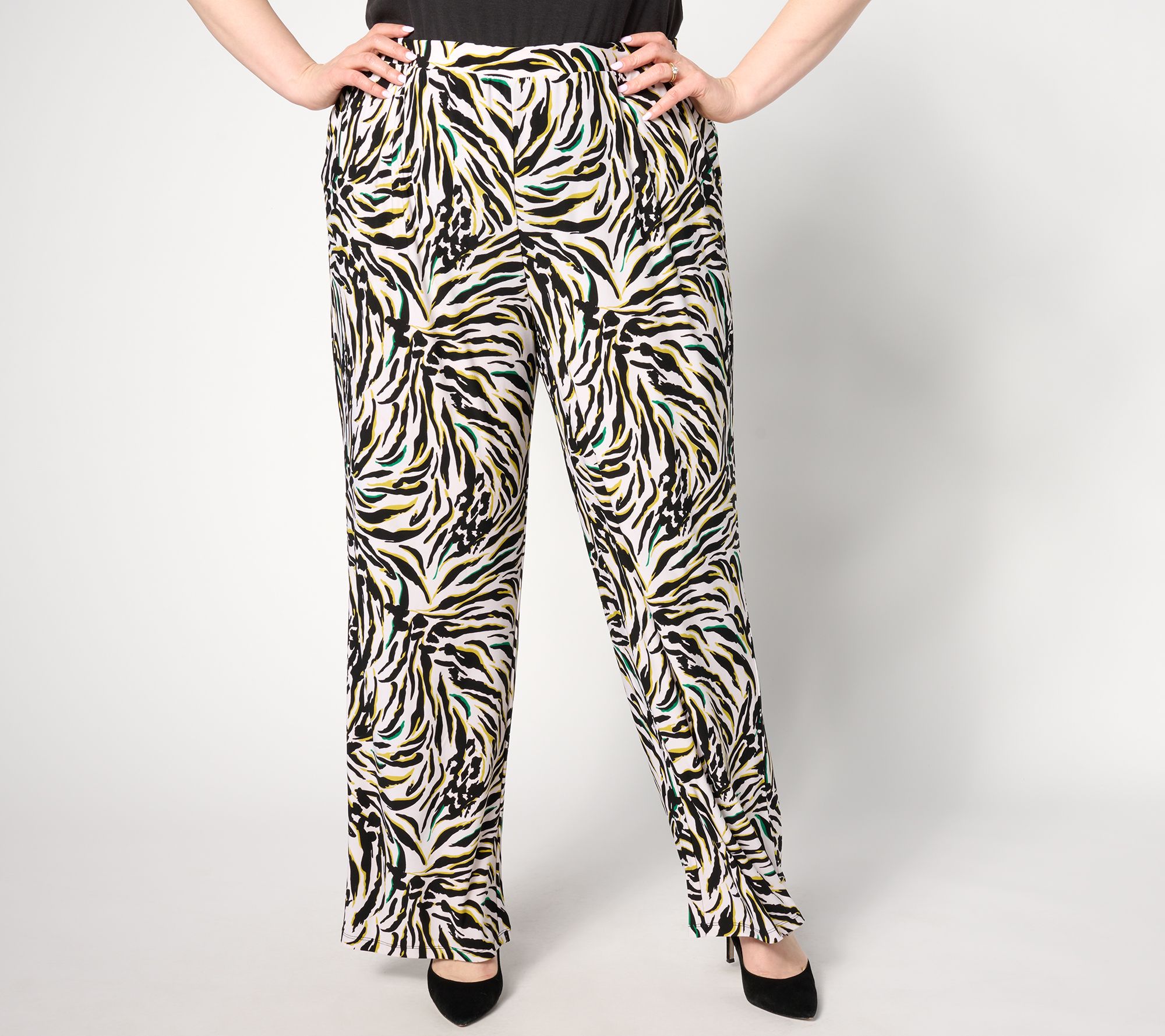 Attitudes by Renee Como Jersey Petite Wide Leg Pants