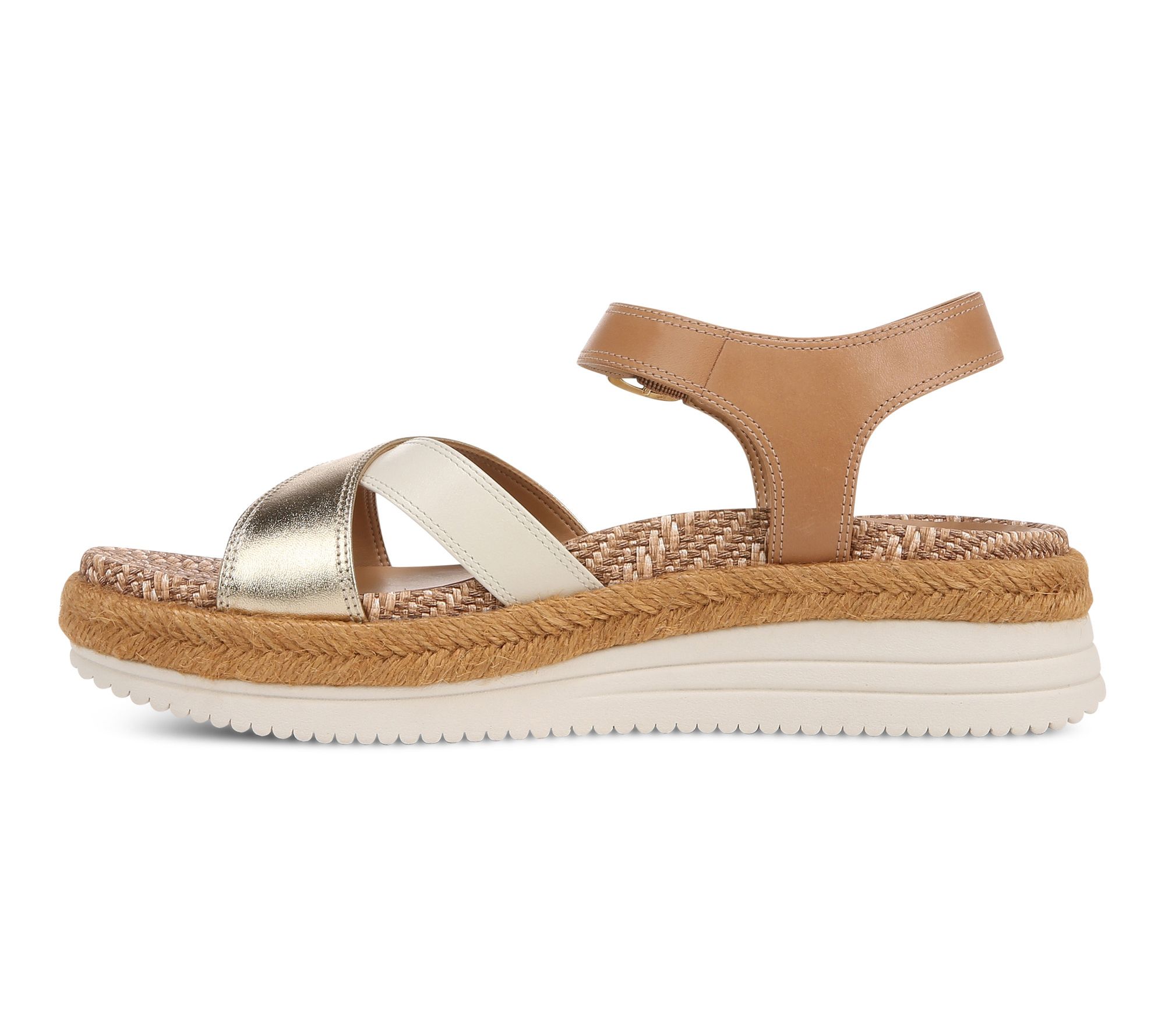 Vionic Leather Jute-Wrap Sandals - Mar - QVC.com