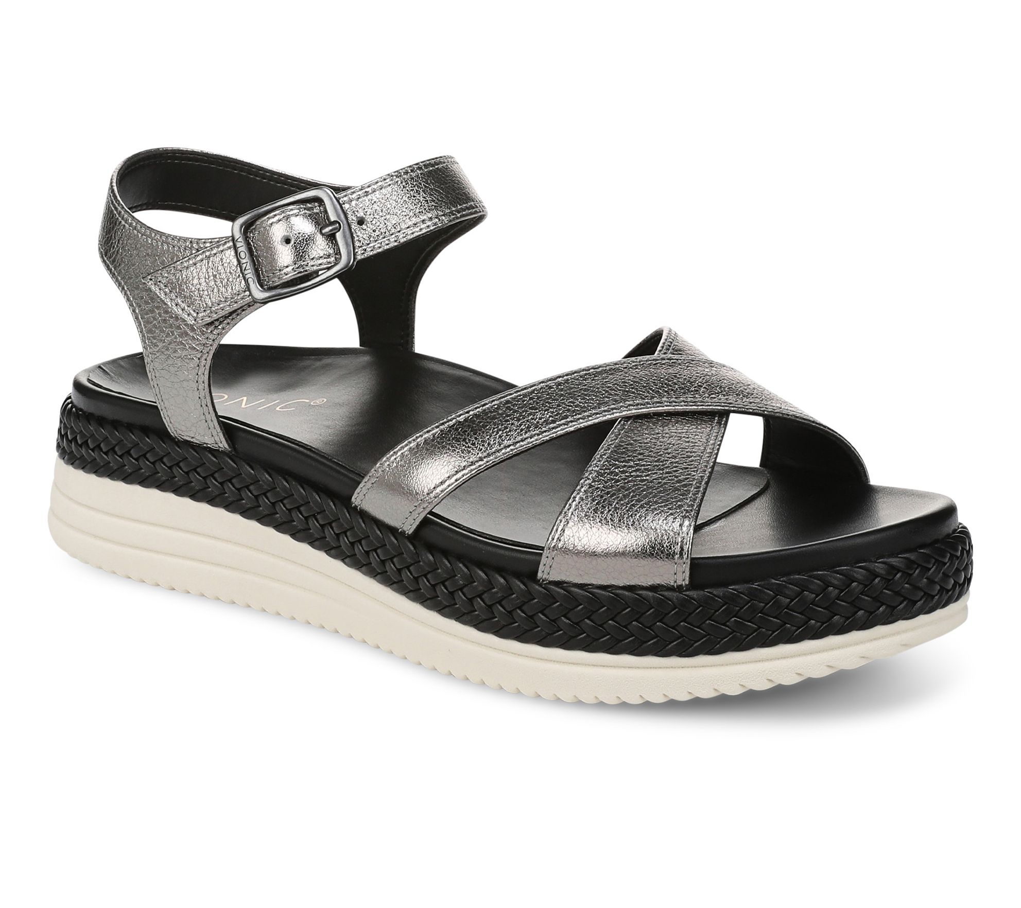 Vionic Leather Jute-Wrap Sandals - Mar