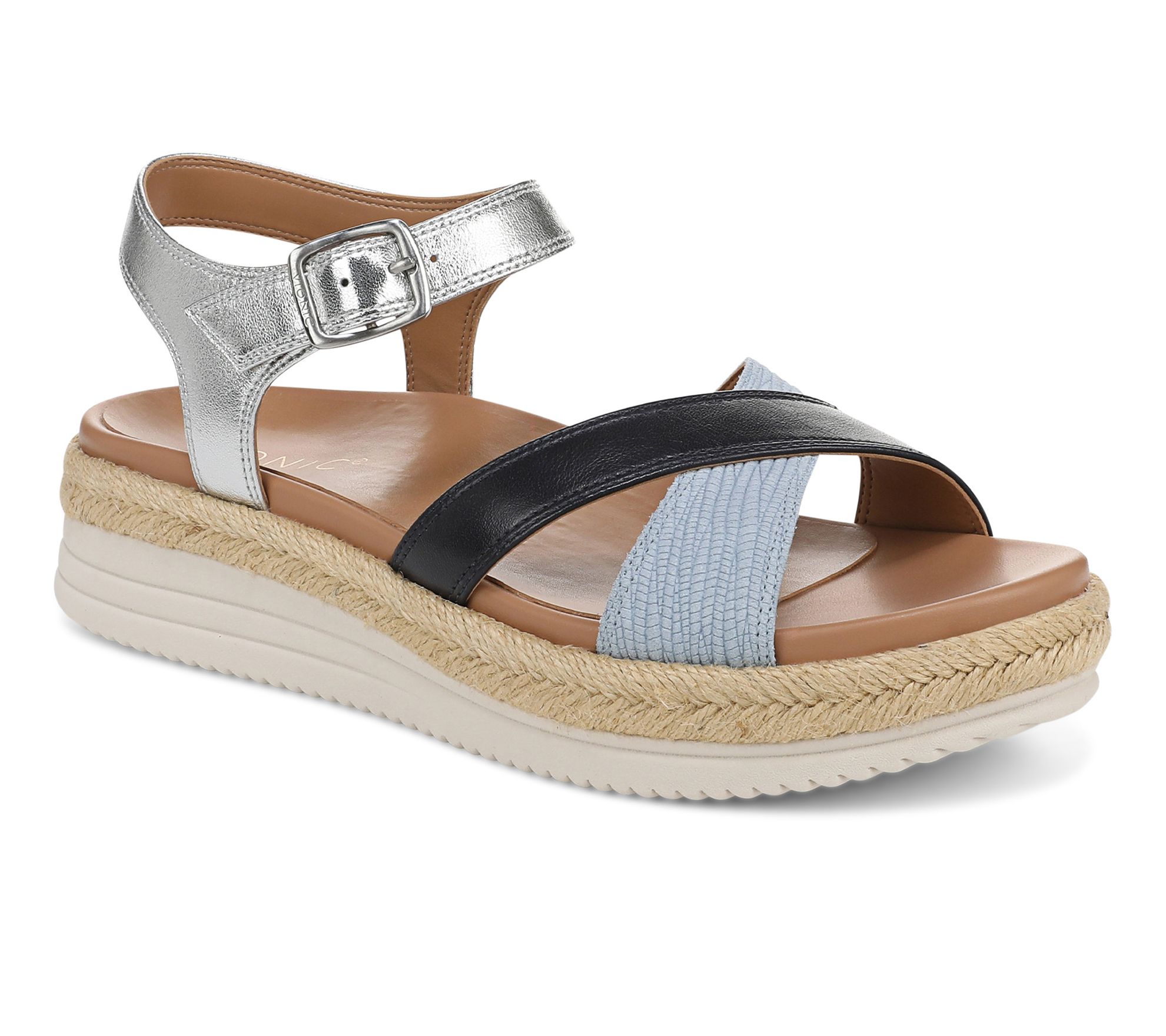 Vionic Leather Jute-Wrap Sandals - Mar