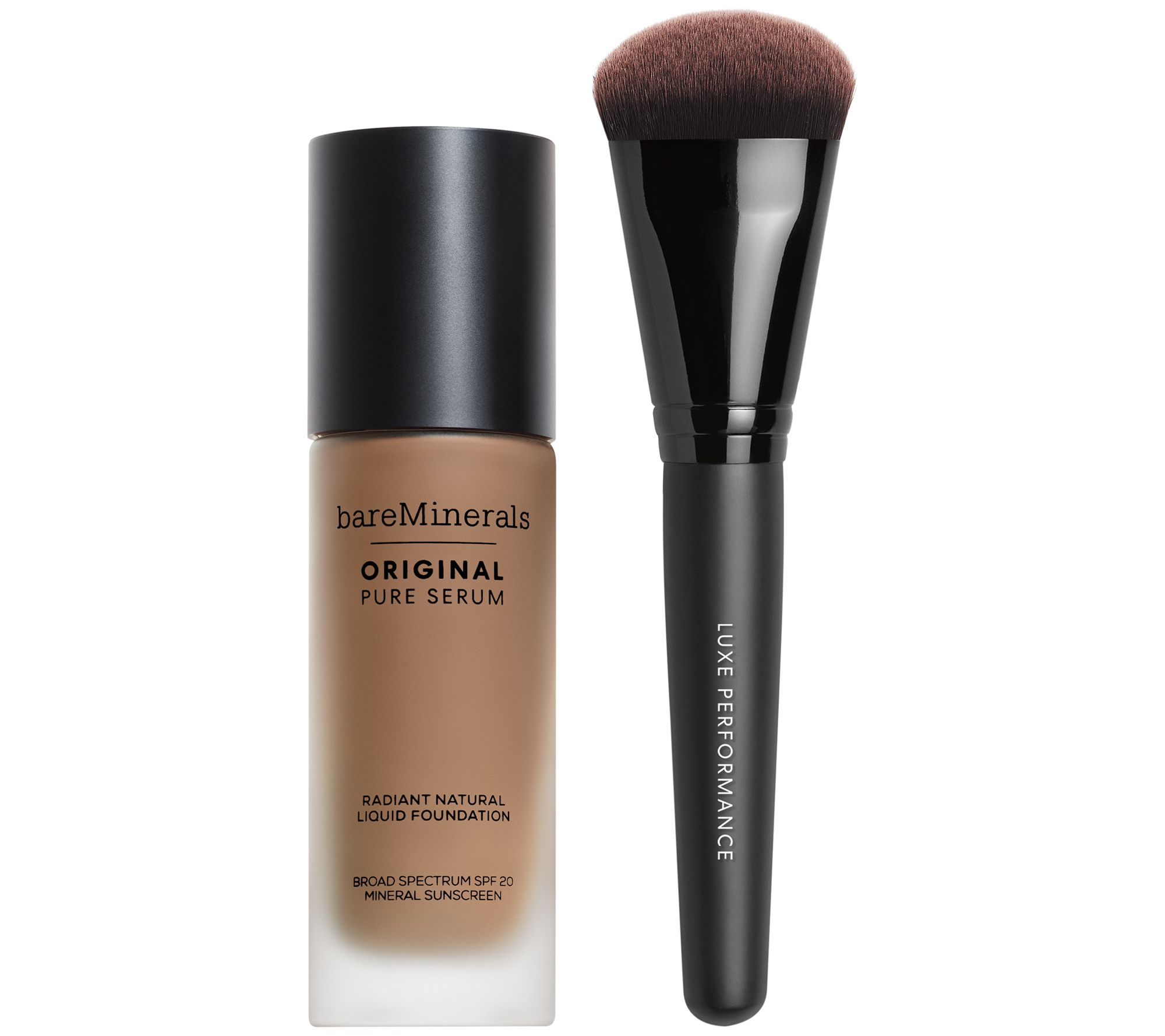 bareMinerals Original Pure SerumRadiant Foundation with Luxe Brush