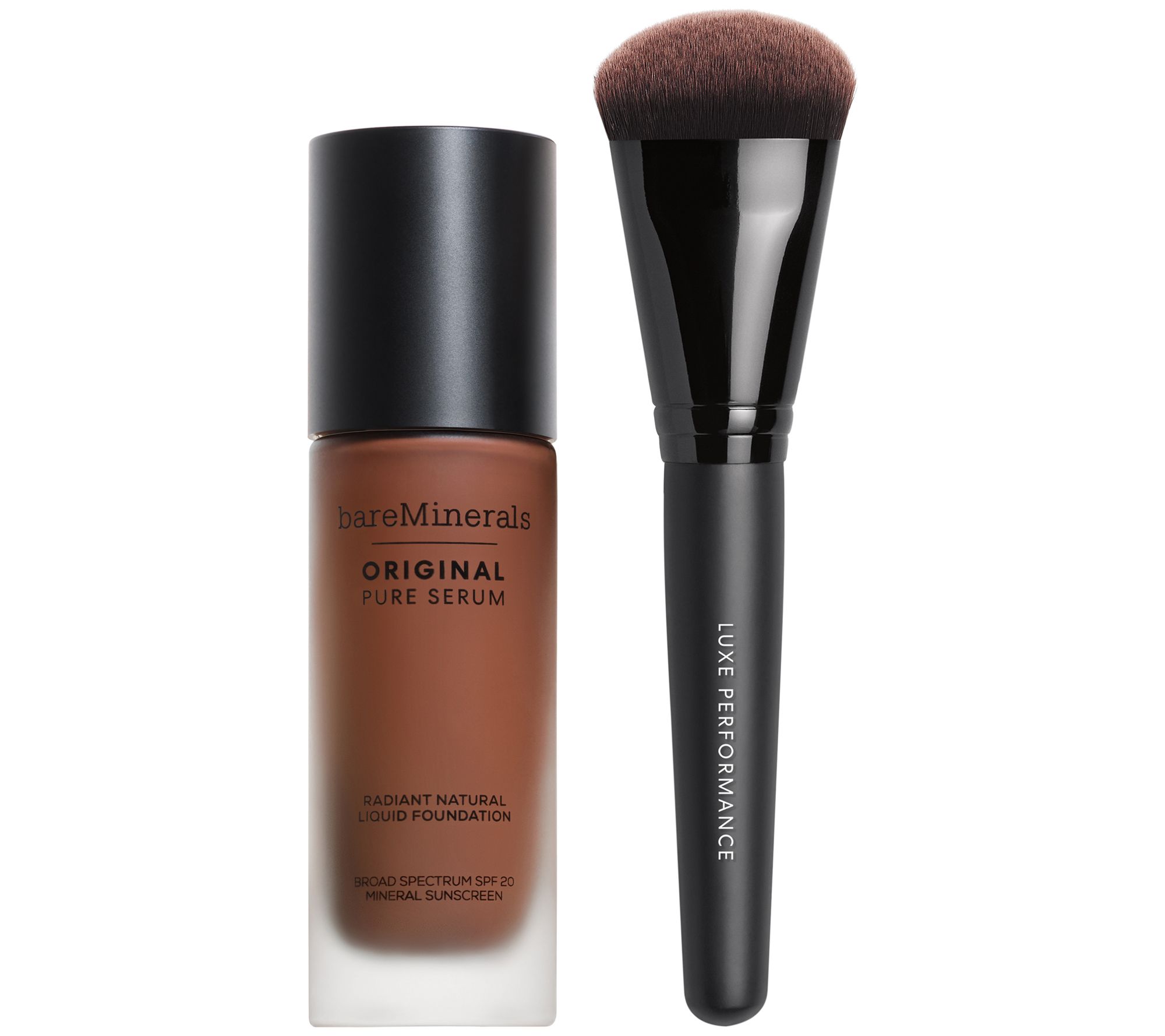 bareMinerals Original Pure SerumRadiant Foundation with Luxe Brush