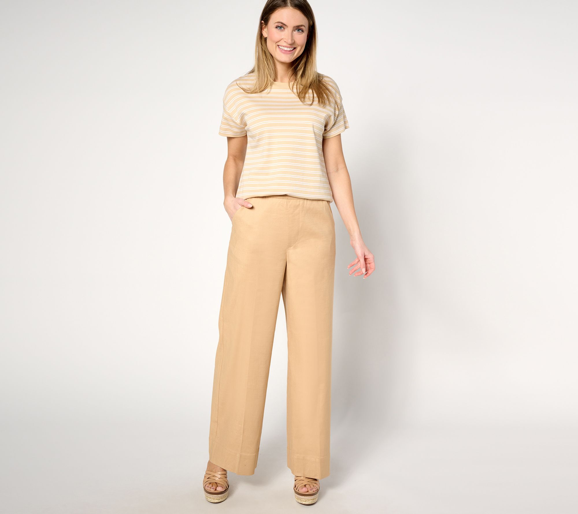 【SCENERITY】Leah Wide Pants Studio Park x Leah Williams Elevated Linen Wide Leg Trouser