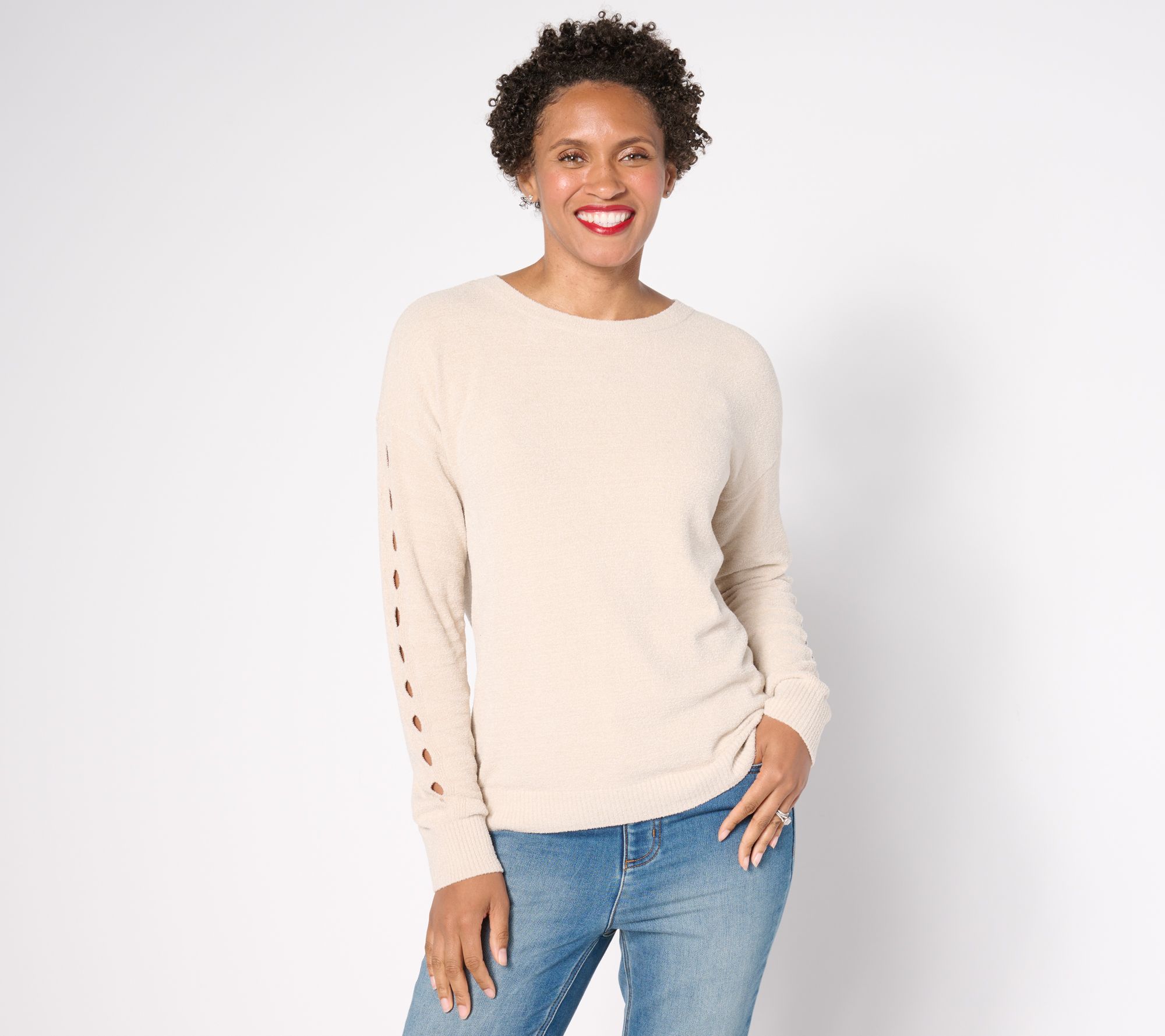 Barefoot Dreams CozyChic Ultra Lite Sleeve Detail Pullover