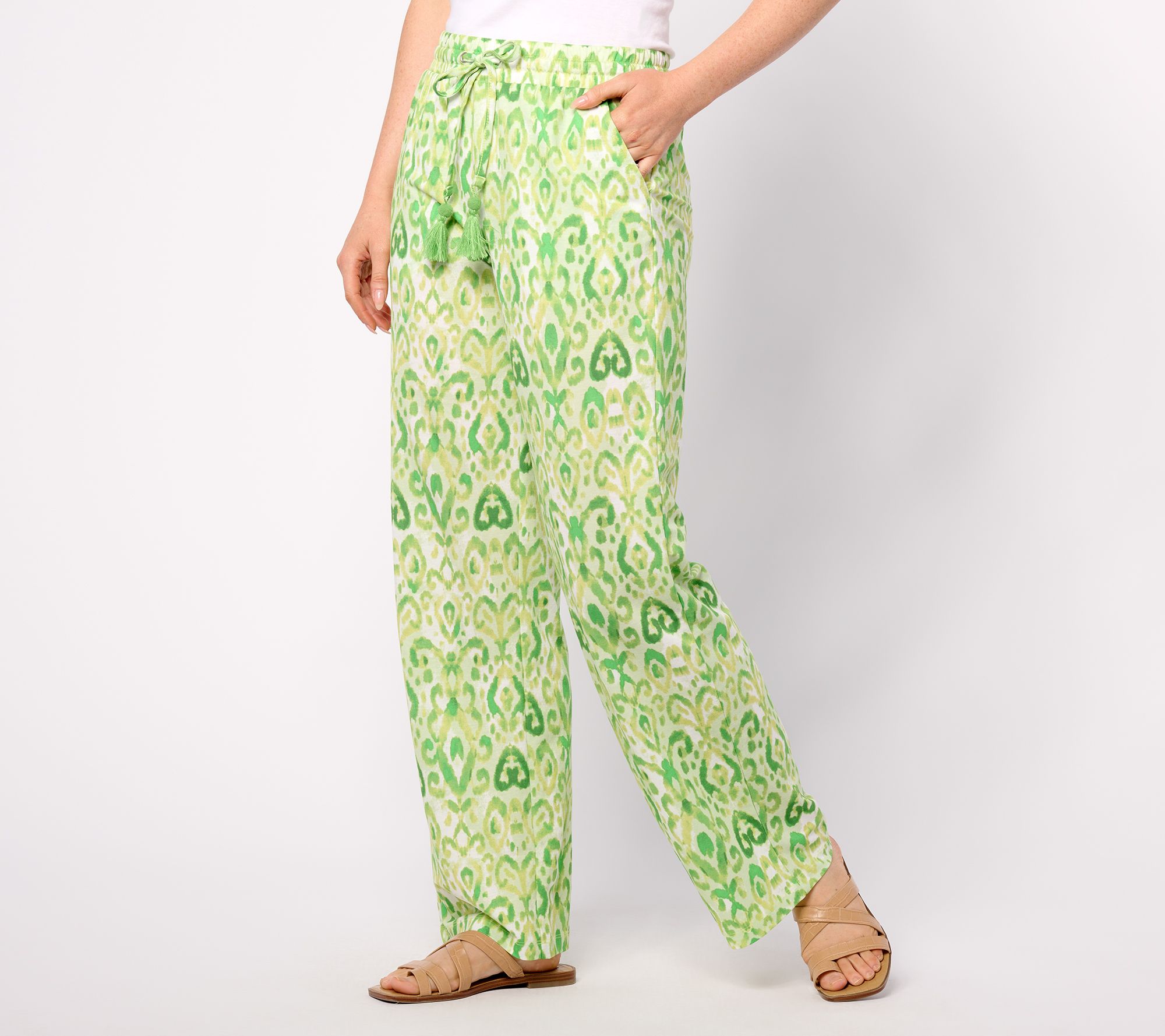 "As Is" Belle Beach by Kim Gravel Cabana Knit Santorini Beach Pant