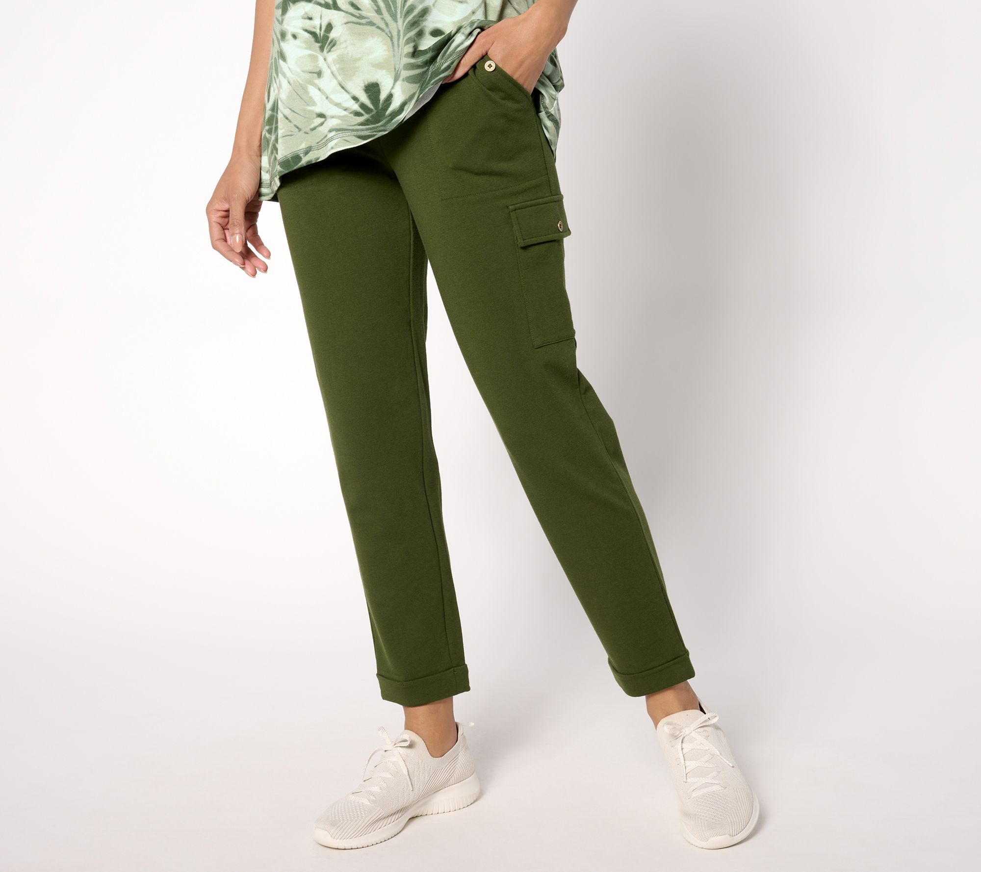 As Is Sport Savvy Regular French TerryTaperedPant w/Pocket