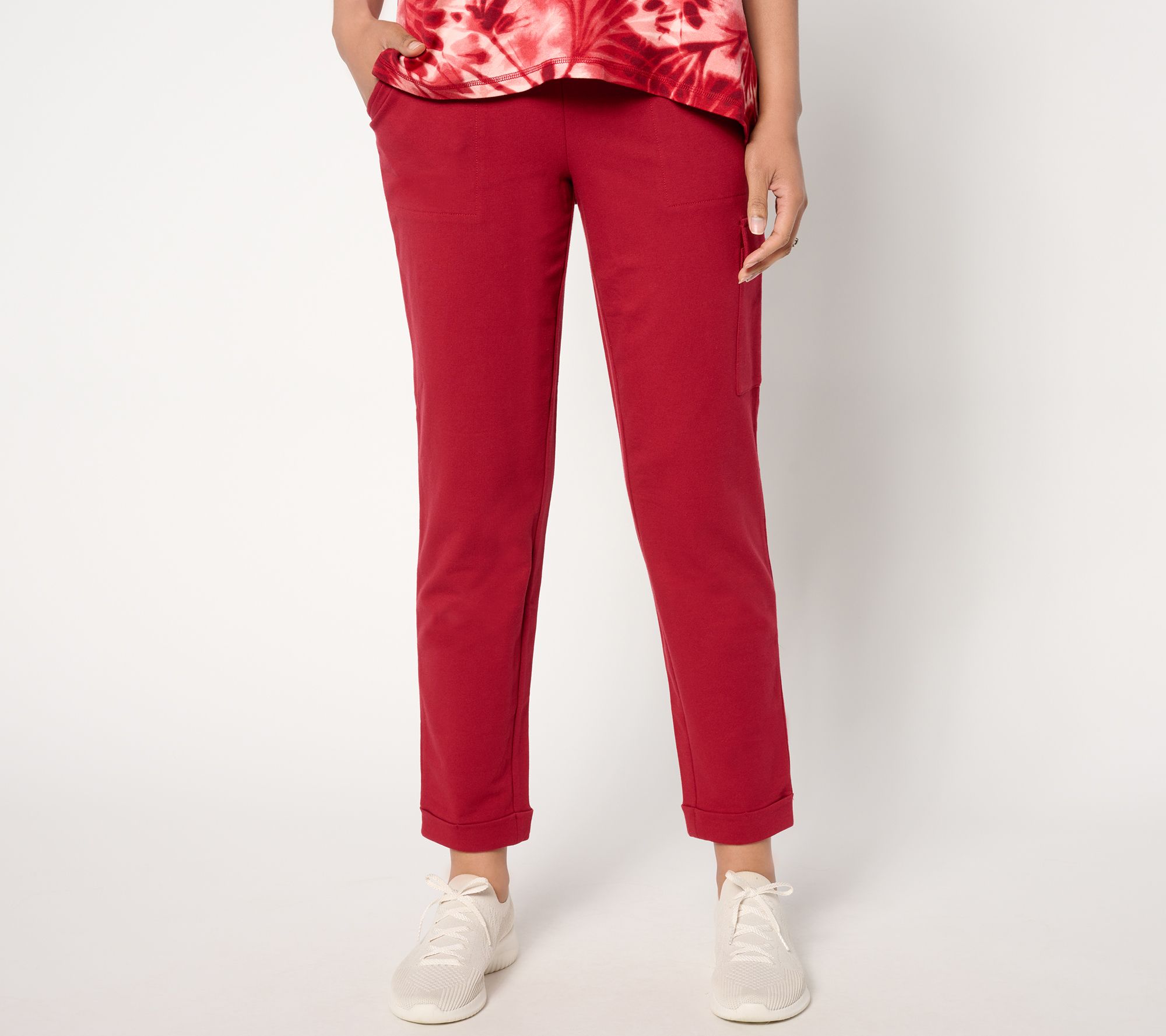 "As Is" Sport Savvy Regular French Terry Tapered Pant w/ Cargo Pocket