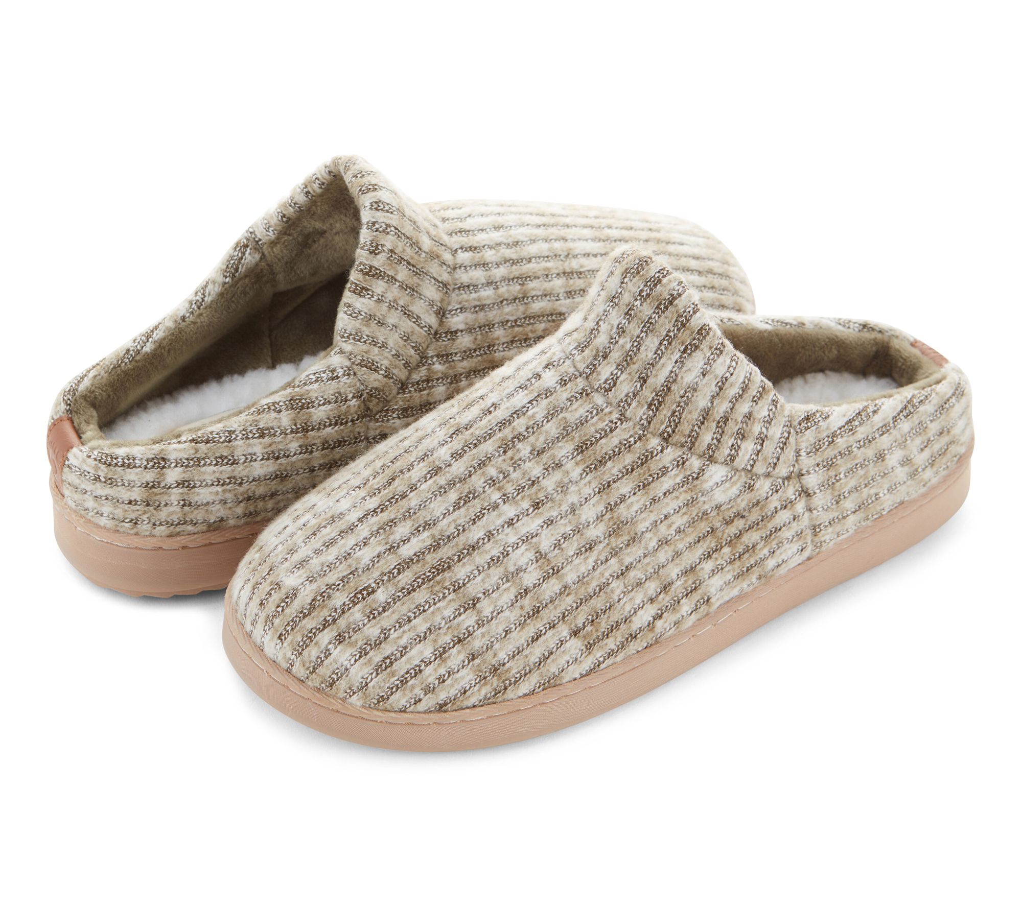 Floopi Women's Fuzzy Ribbed Knit Clog Slipper