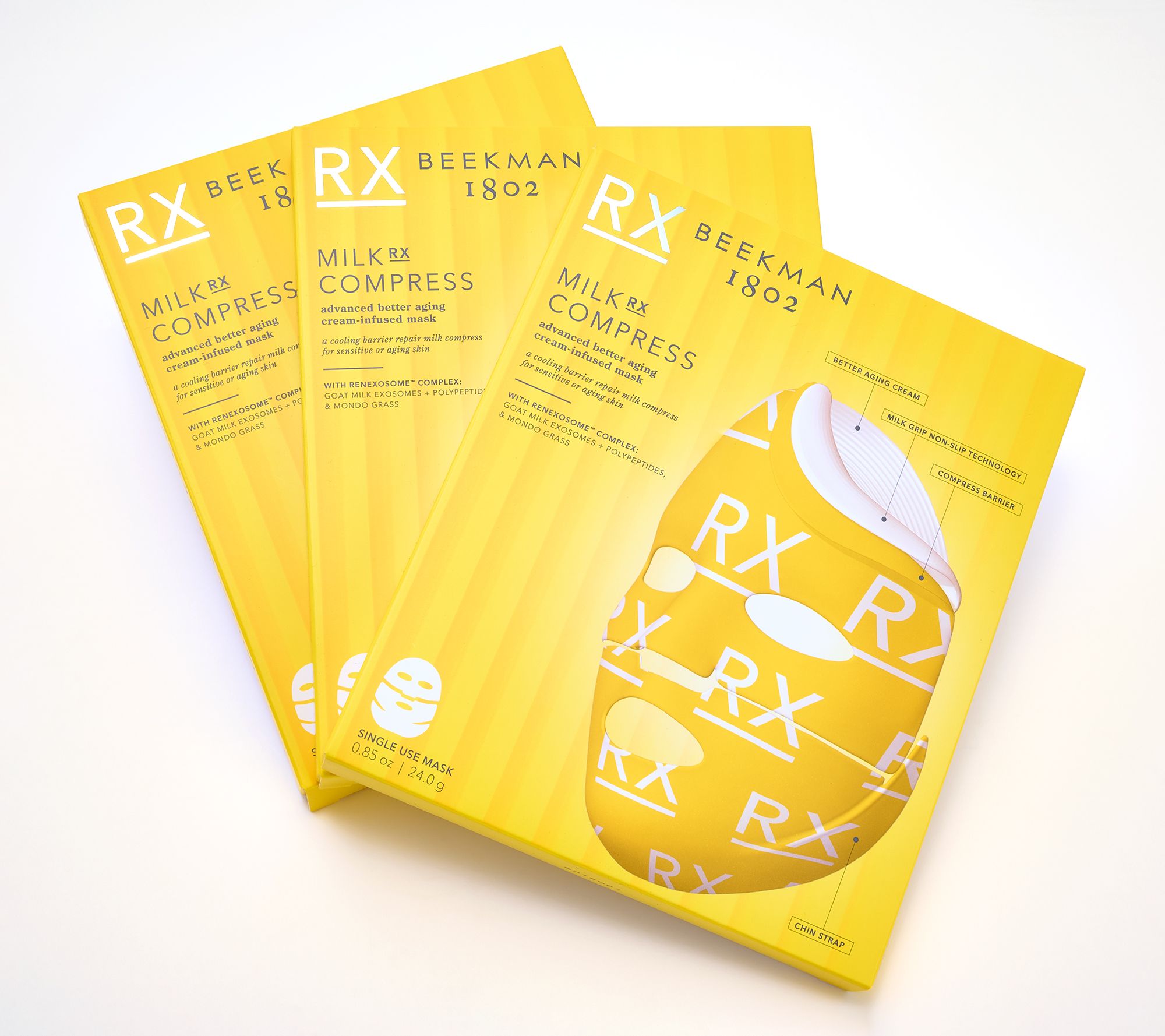 Beekman 1802 Milk RX Better Aging Compress Mask Trio